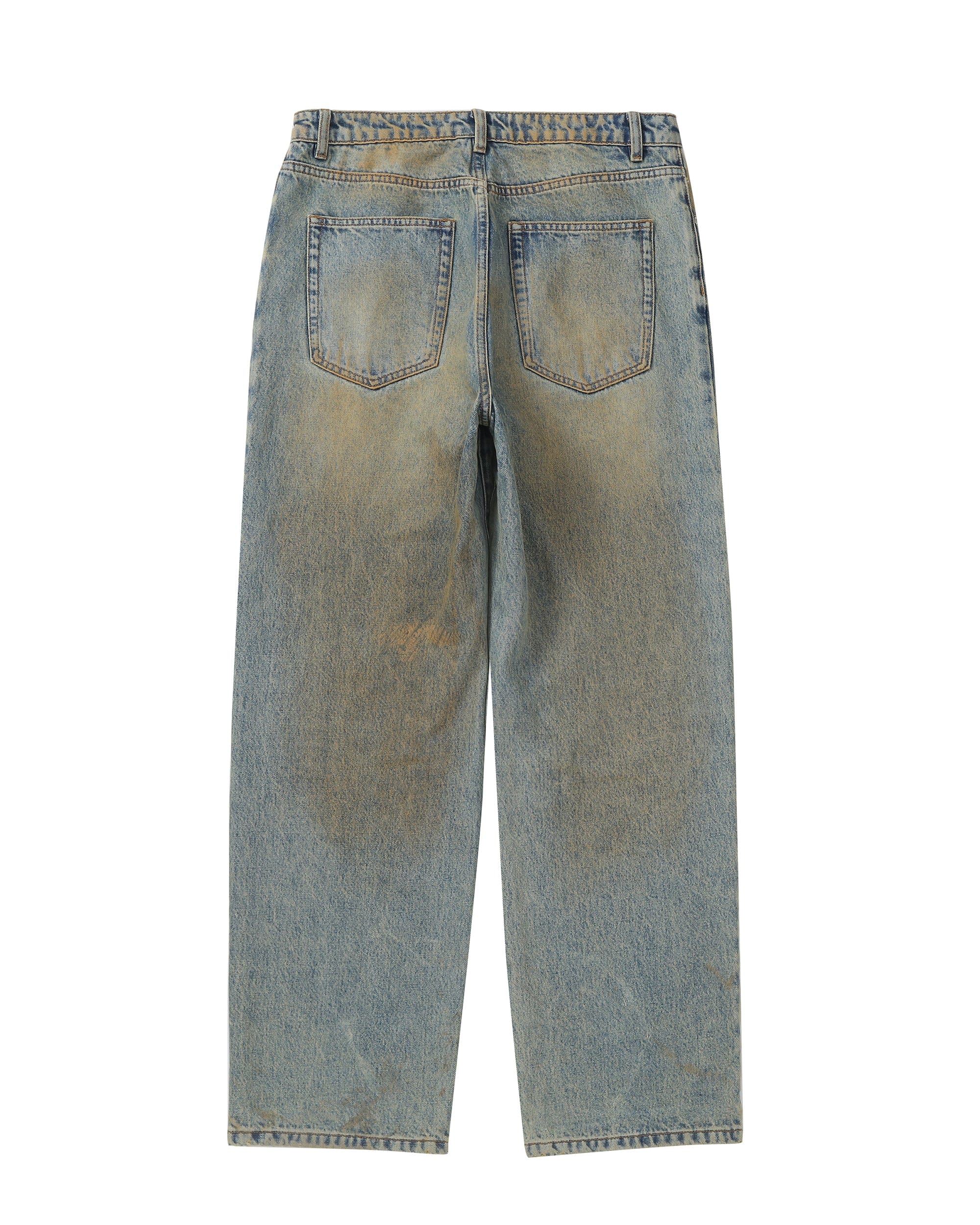 MAKEMORE Classic Acid Washed Crinkled Jeans, premium urban and streetwear designers apparel on PROJECTISR.com, MAKEMORE
