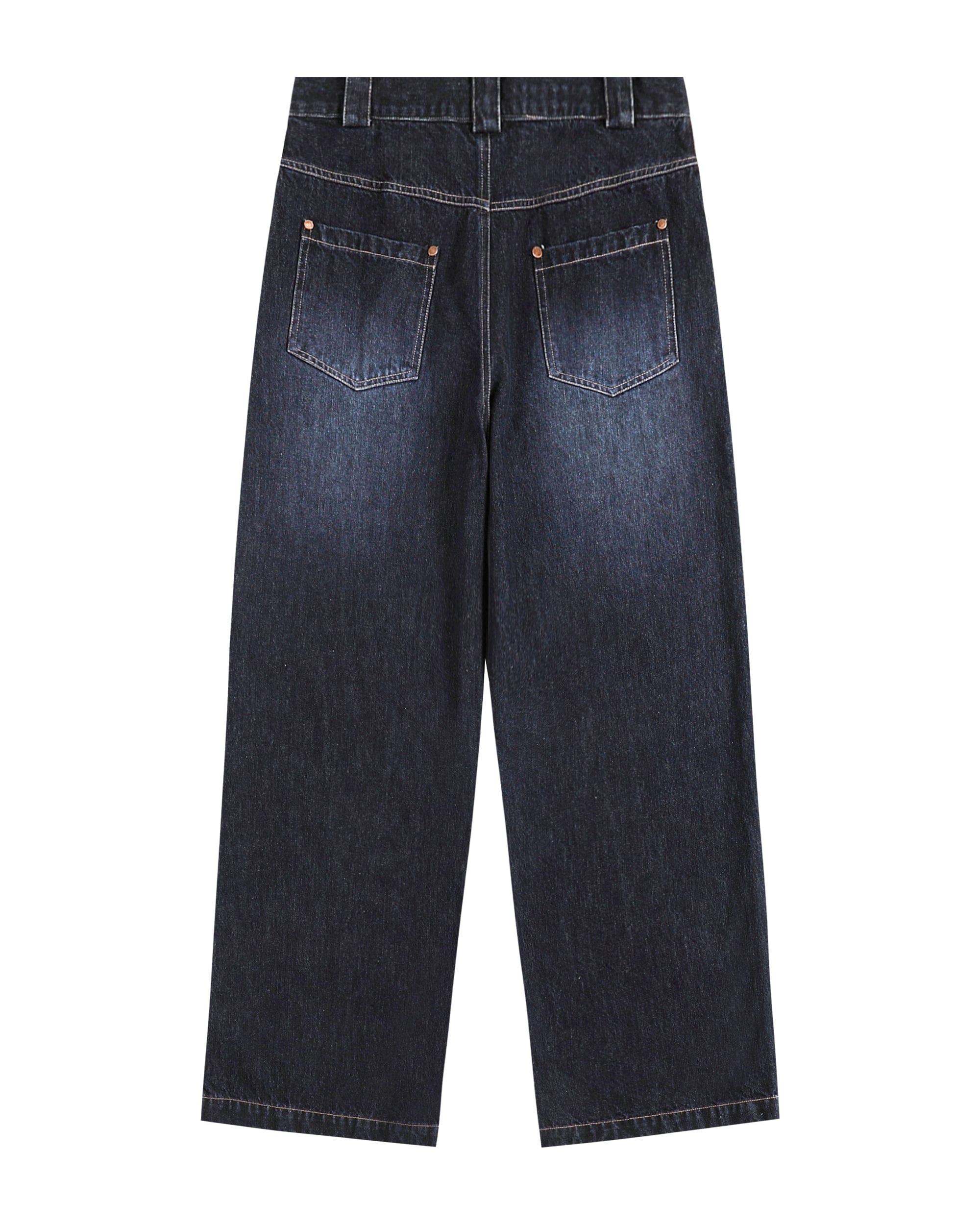49PERCENT Modern Washed Rivet Straight-Leg Jeans, premium urban and streetwear designers apparel on PROJECTISR.com, 49PERCENT