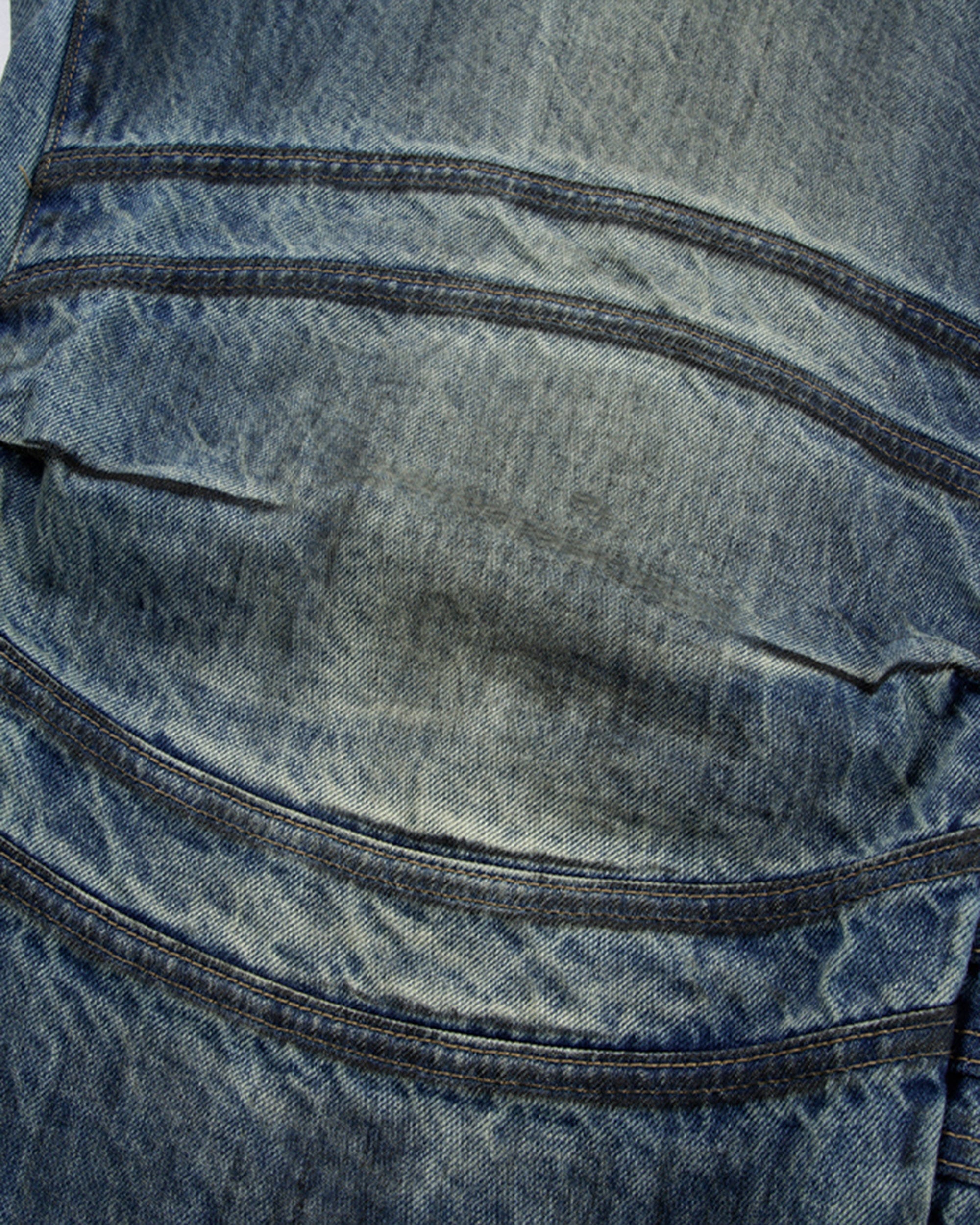 F2CE Retro Crinkled-Knee Washed Pants, premium urban and streetwear designers apparel on PROJECTISR.com, F2CE