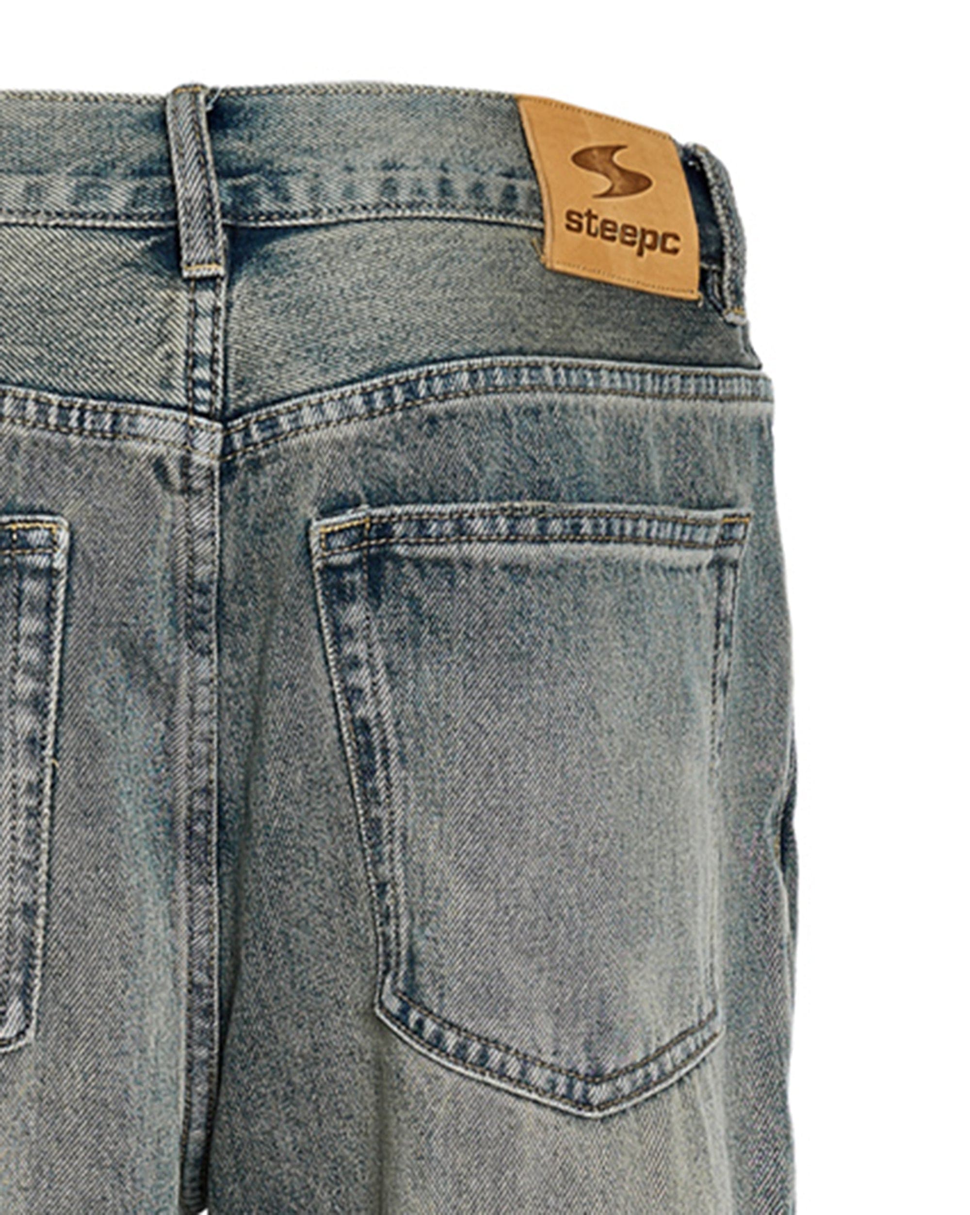 STEEPC The Classic Washed Flared Jeans, premium urban and streetwear designers apparel on PROJECTISR.com, STEEPC