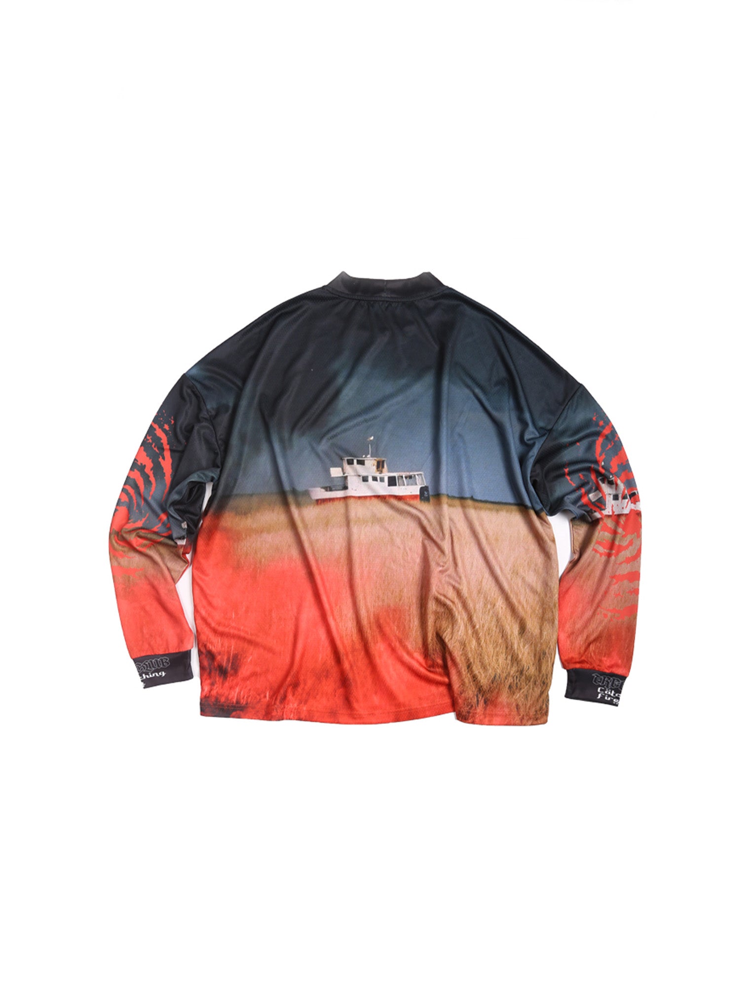 TRECLUB Contrast Swirl Full-Printed Long-Sleeve Jersey, premium urban and streetwear designers apparel on PROJECTISR.com, TRECLUB