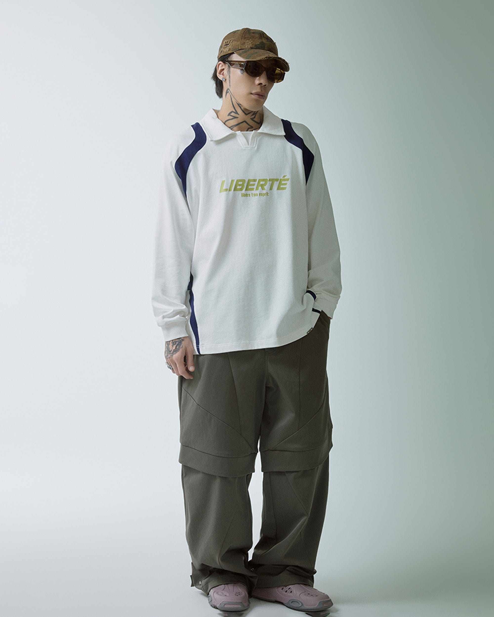 F2CE Retro Deconstructed Raglan Long-Sleeve Tee, premium urban and streetwear designers apparel on PROJECTISR.com, F2CE
