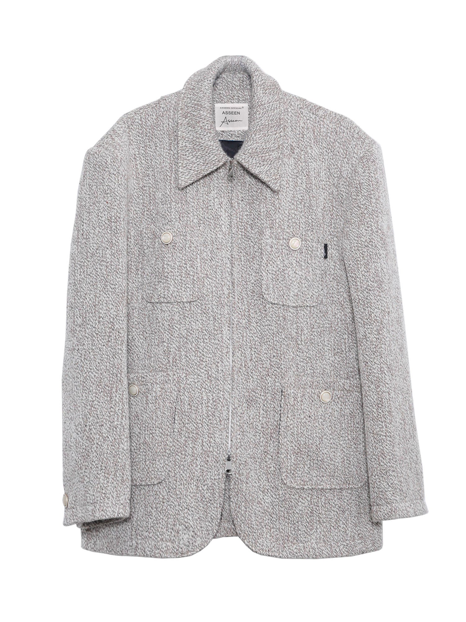 ASSEEN Wool-Blend Tweed Utility Jacket, premium urban and streetwear designers apparel on PROJECTISR.com, ASSEEN