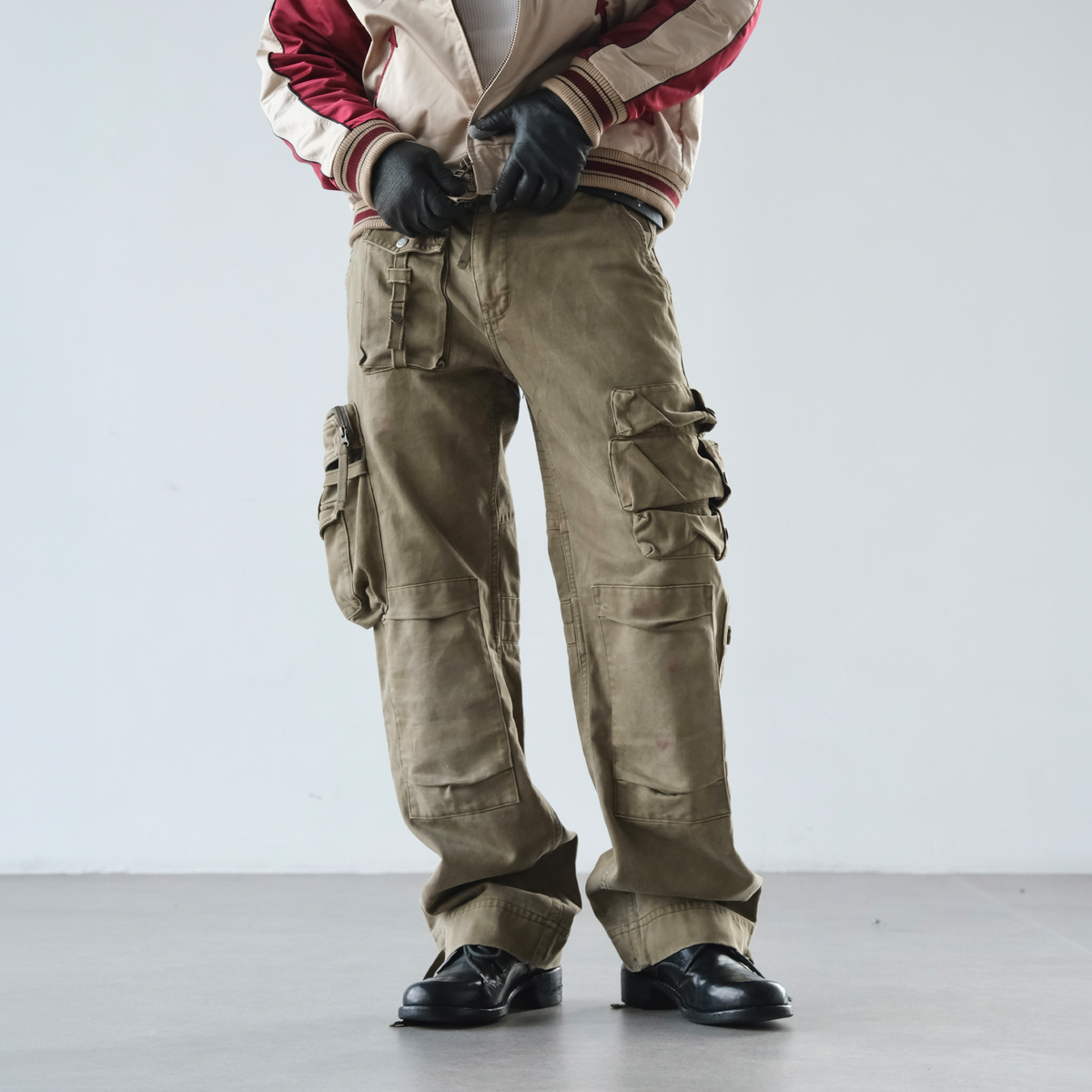 NEIGBORL Distressed Retro Multi-Pocket Cargo Pants