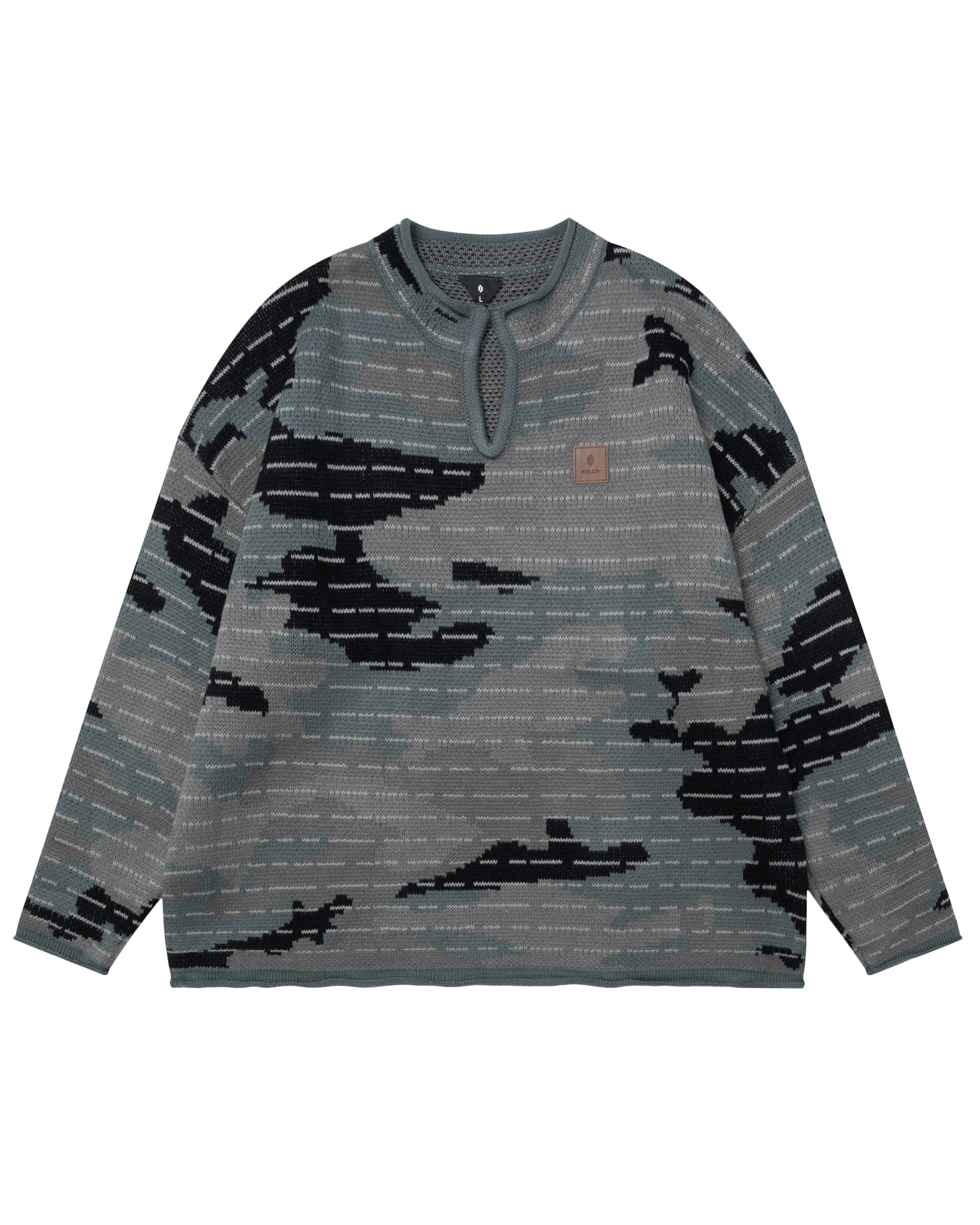 OVDY Modern Camo Stripe V-Neck Sweater, premium urban and streetwear designers apparel on PROJECTISR.com, OVDY