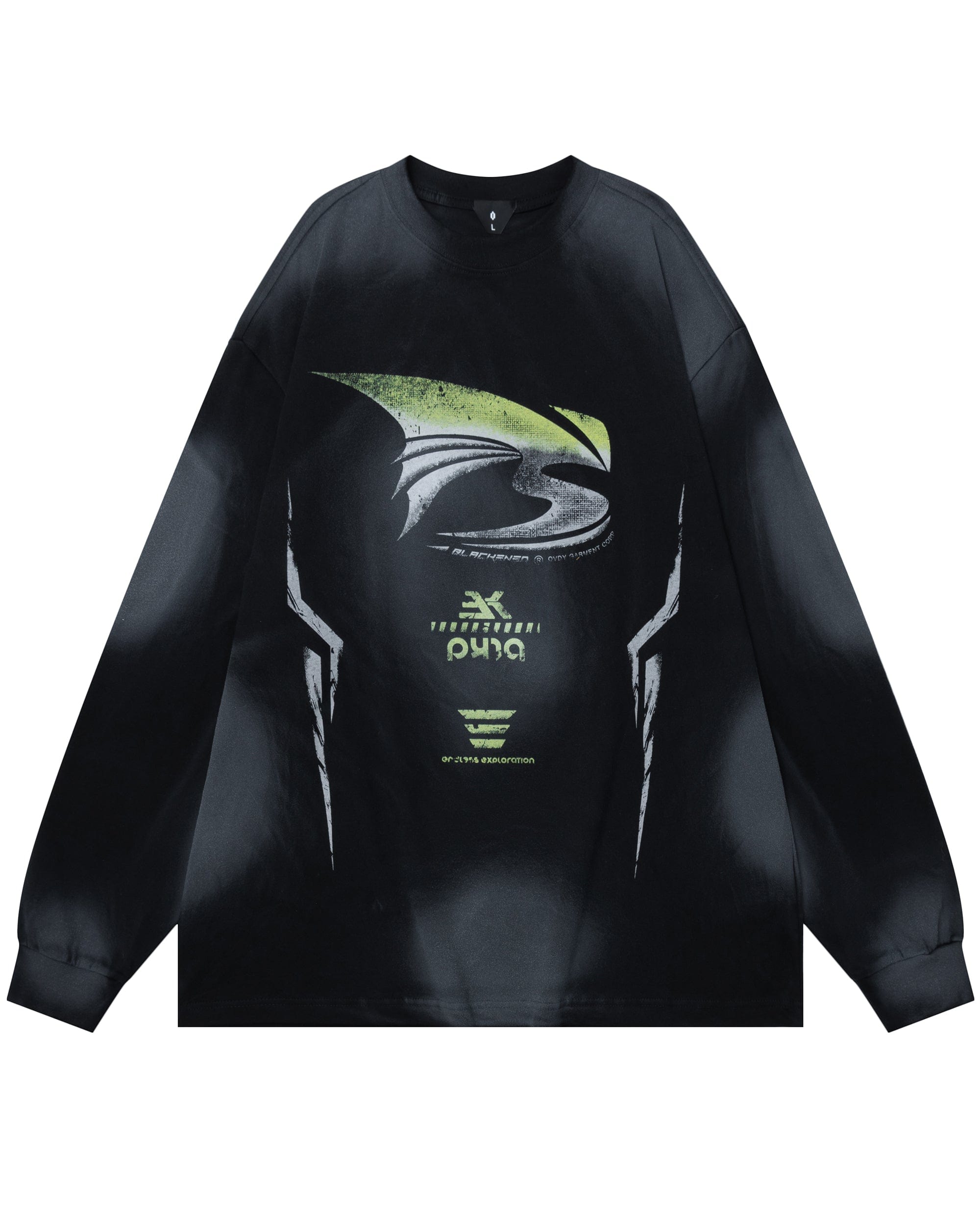 OVDY Faded Racing Graphics Long-Sleeve Tee, premium urban and streetwear designers apparel on PROJECTISR.com, OVDY