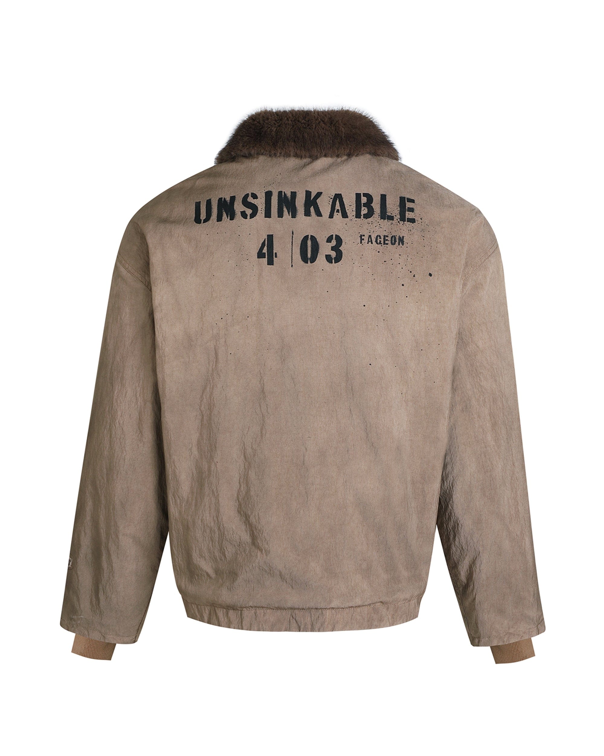 FACEONLAB Distressed Reversible Fuzzy N1 Military Jacket Khaki, premium urban and streetwear designers apparel on PROJECTISR.com, FACEONLAB