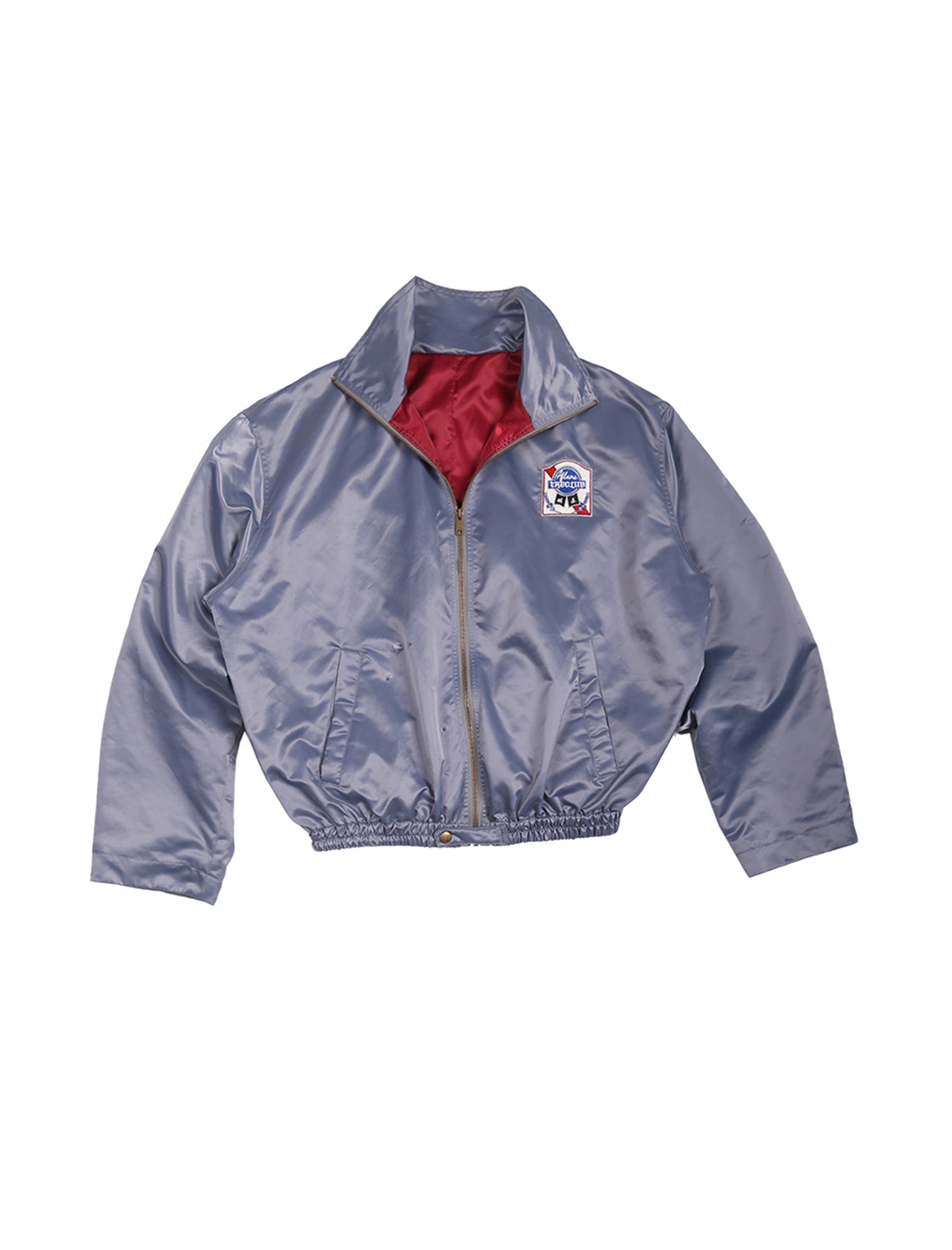 TRECLUB Retro Satin Badge-Patch Blouson, premium urban and streetwear designers apparel on PROJECTISR.com, TRECLUB