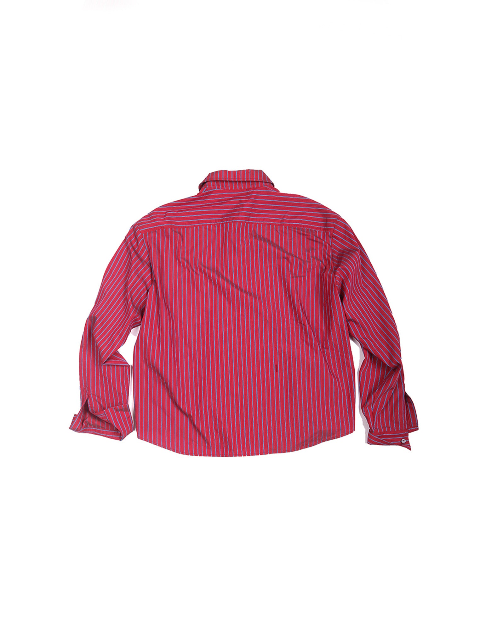 TRECLUB Tencel-Blend Flame Graphic Pinstripe Shirt