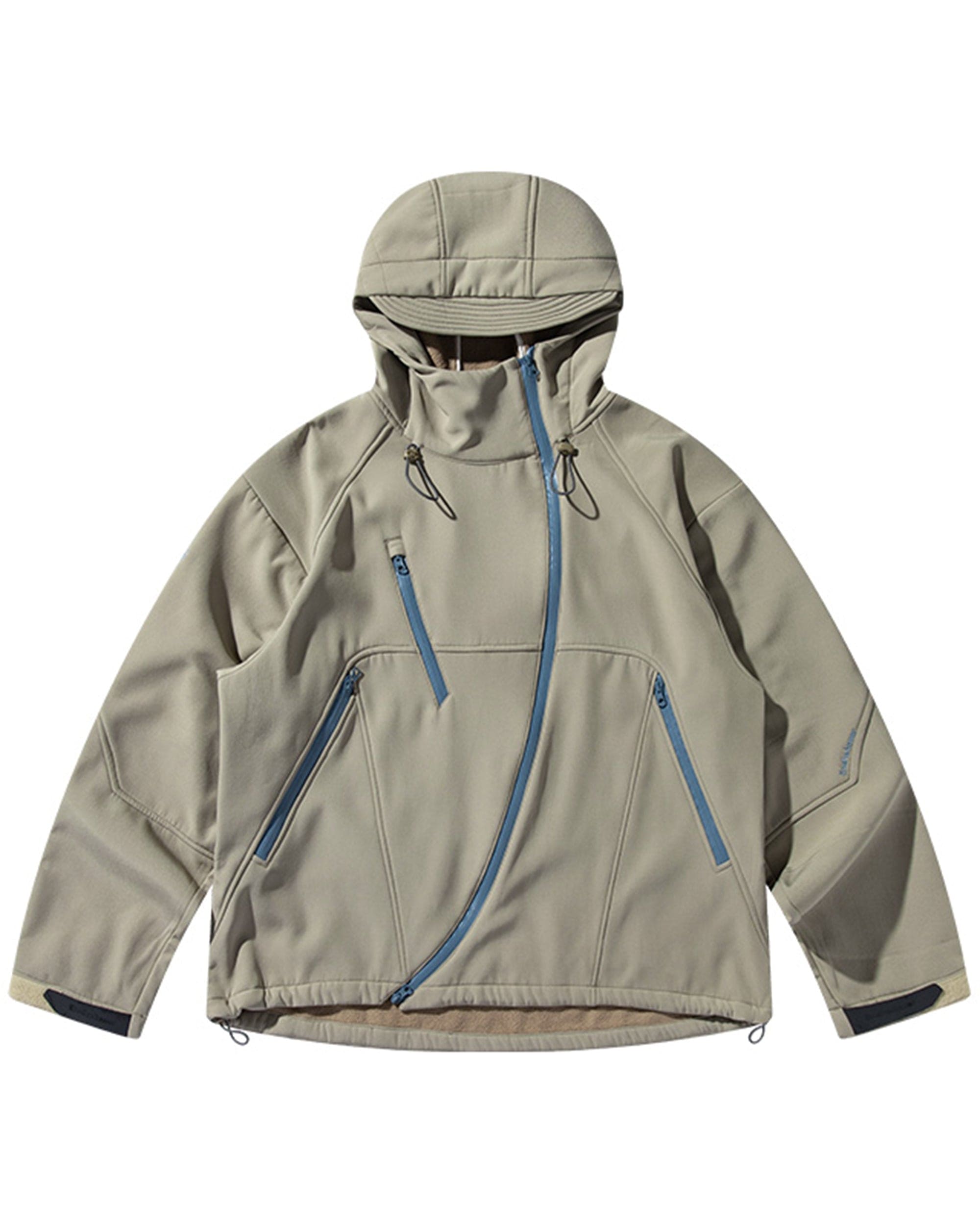 ENSHADOWER Deconstructed Asymmetrical Windbreaker, premium urban and streetwear designers apparel on PROJECTISR.com, ENSHADOWER
