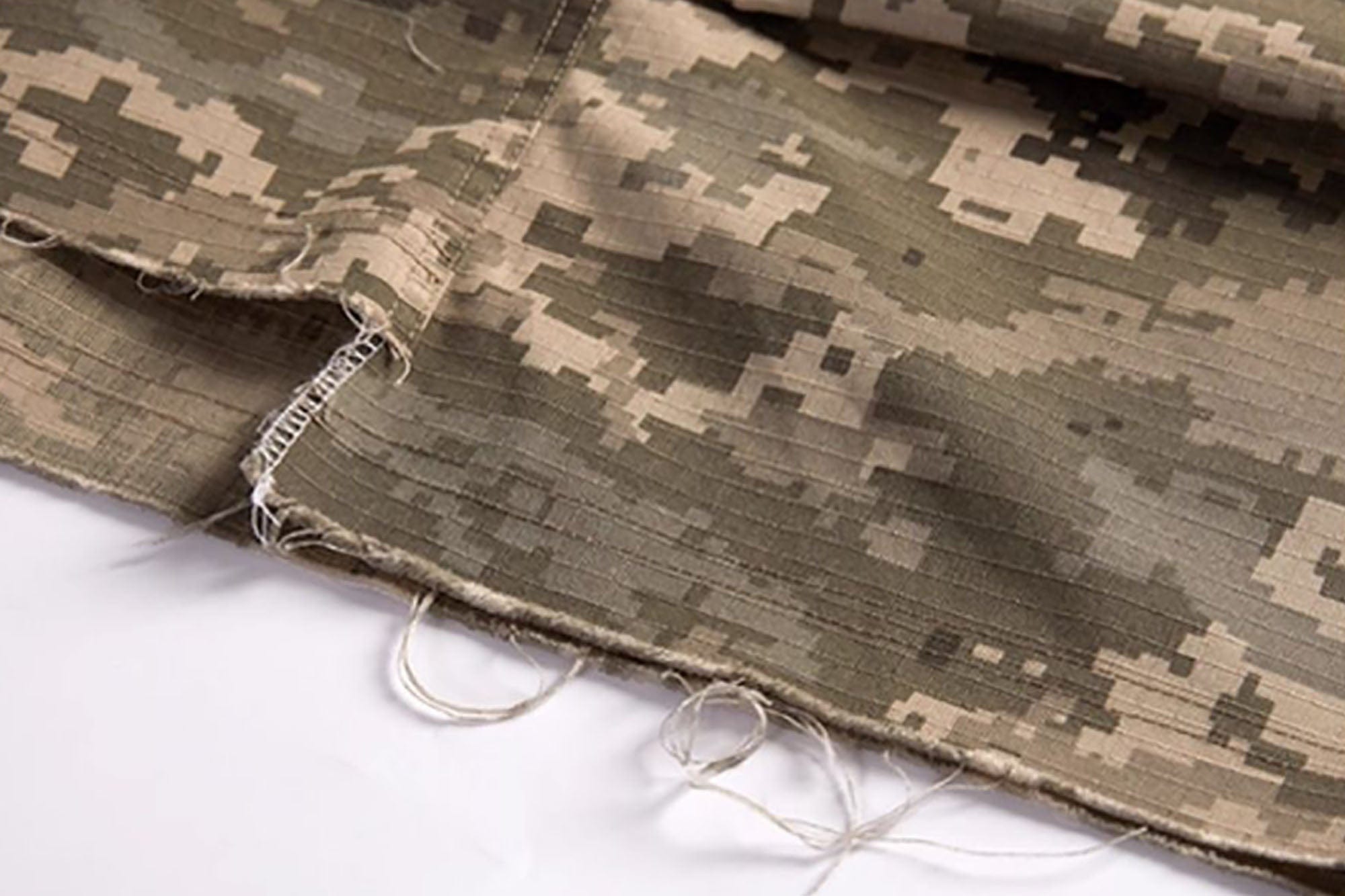 ERROR CODE ROBOT Washed Paneled Frayed-Hem Camo Cargo Shorts, premium urban and streetwear designers apparel on PROJECTISR.com, ERROR CODE ROBOT
