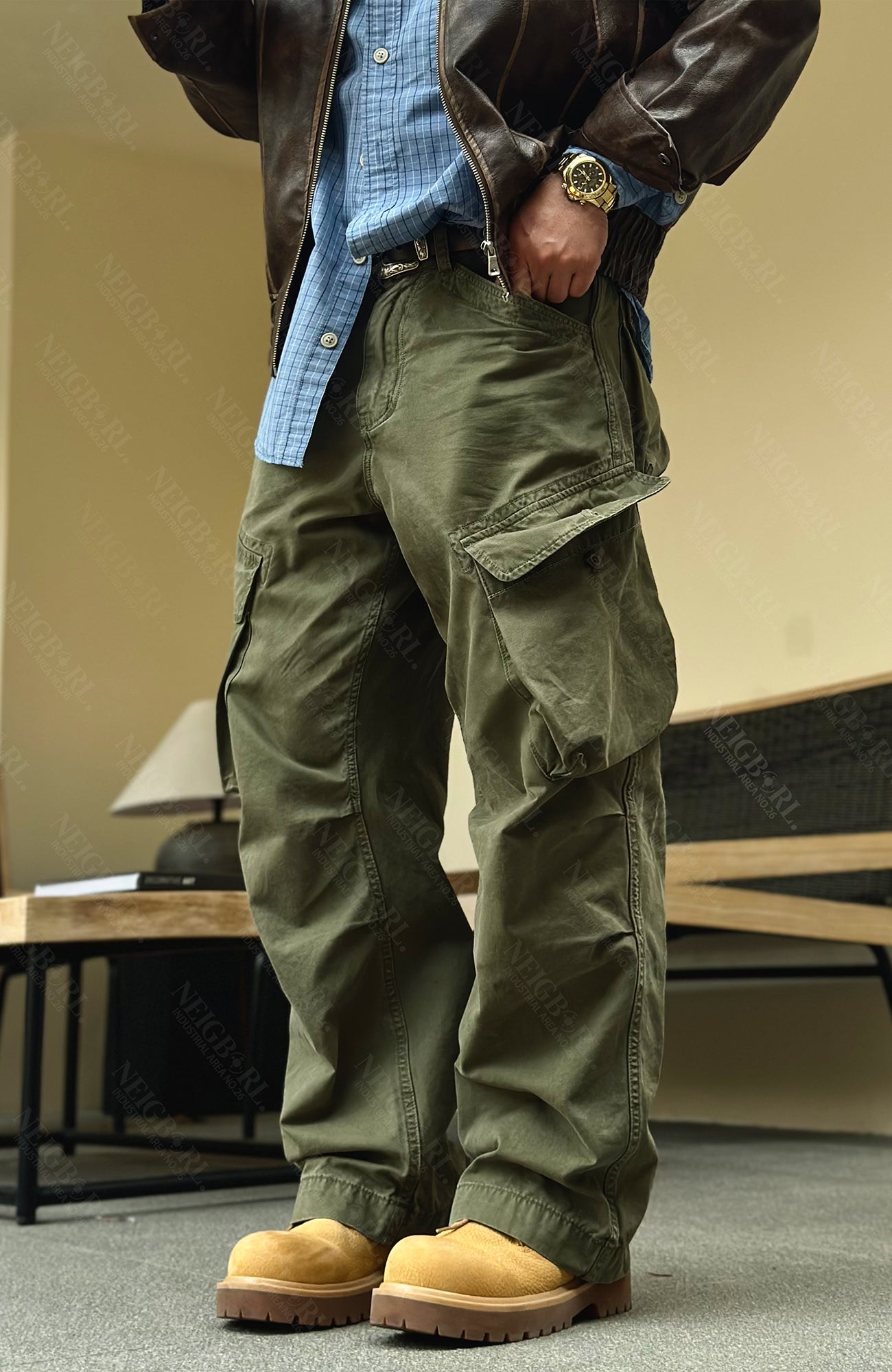 NEIGBORL Large Utility Pockets Cargo Pants, premium urban and streetwear designers apparel on PROJECTISR.com, NEIGBORL