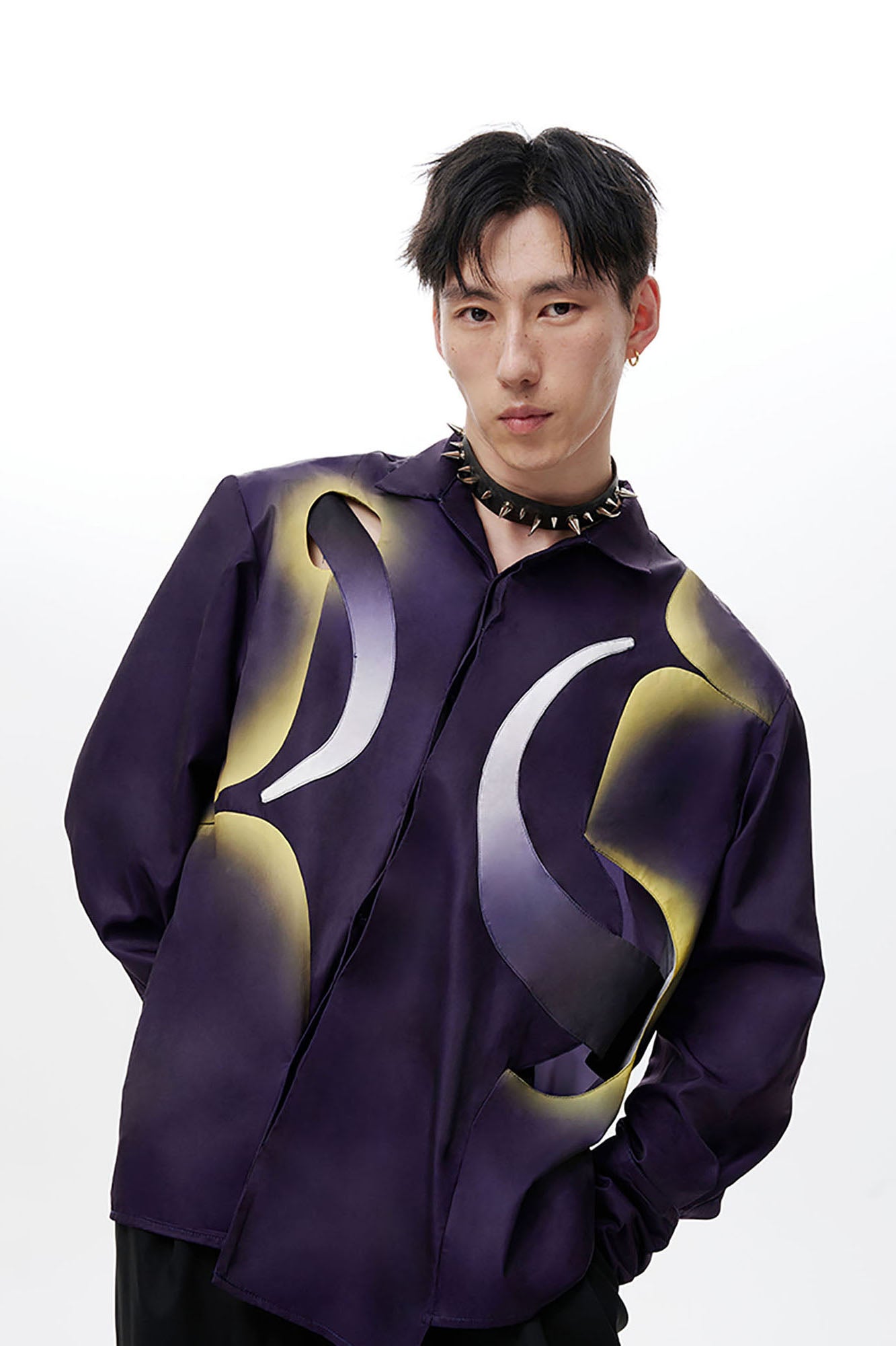 TUIMU Deconstructed Abstract Moon Star Shirt, premium urban and streetwear designers apparel on PROJECTISR.com, TUIMU