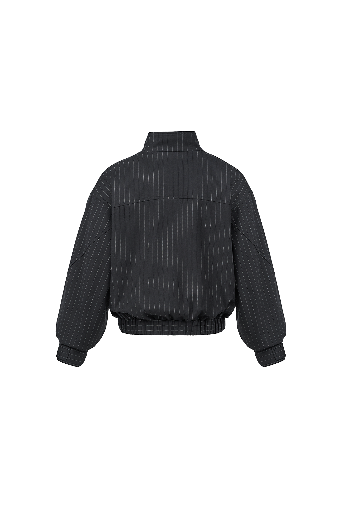 455EMBLE Pinstripe Badge Wool-Blend Blouson Jacket