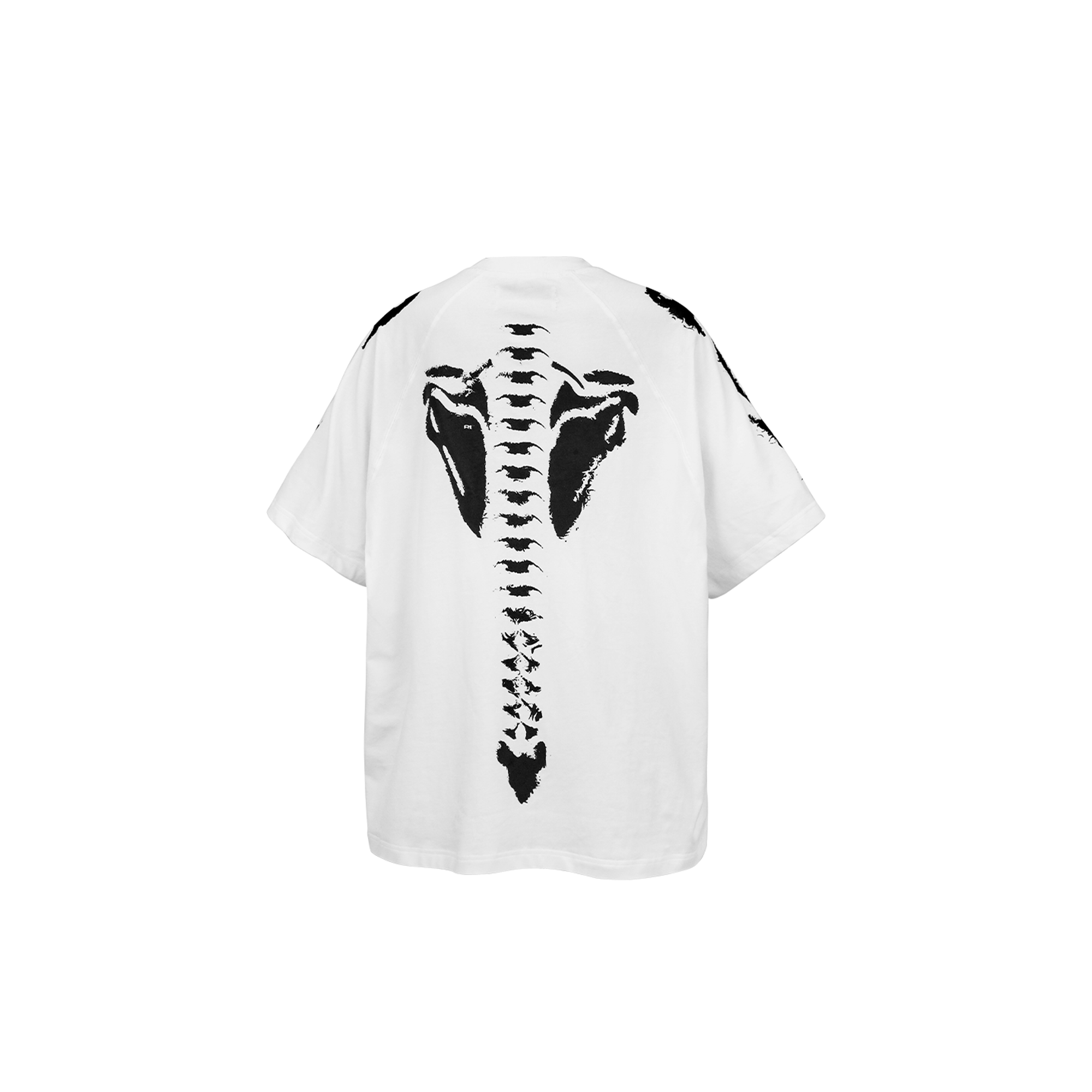 RELABEL Distressed Skeleton Graphic Oversized T-Shirt, premium urban and streetwear designers apparel on PROJECTISR.com, RELABEL