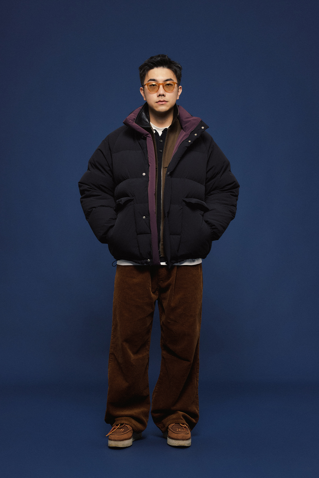 BANANA CLUB Corduroy Pleated Wide-Leg Trousers