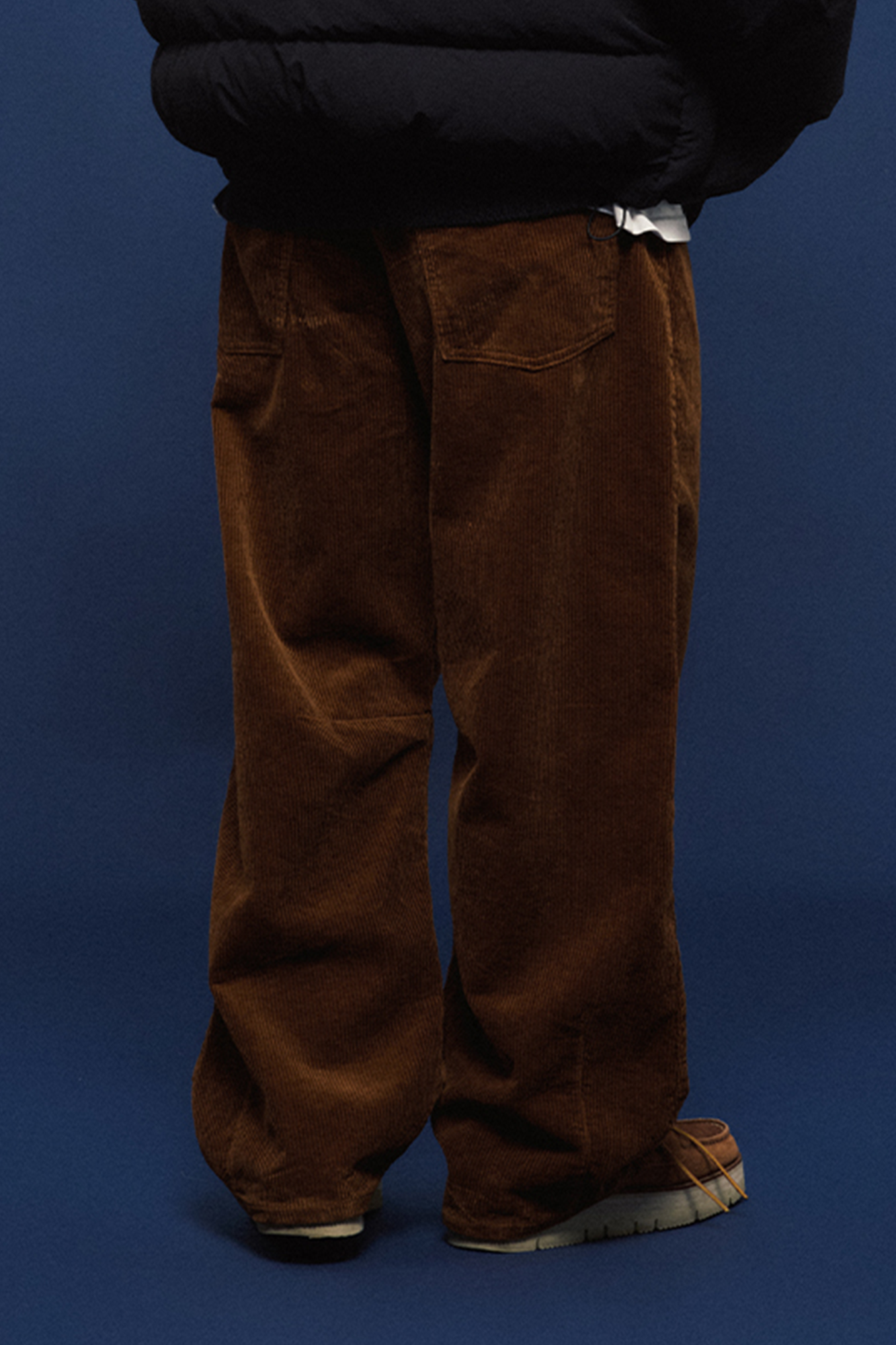 BANANA CLUB Corduroy Pleated Wide-Leg Trousers