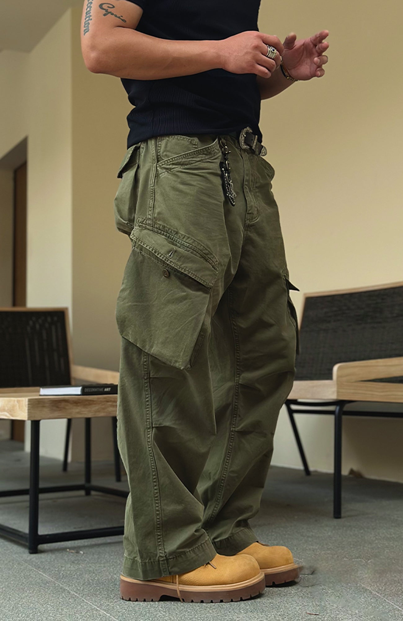 NEIGBORL Large Utility Pockets Cargo Pants, premium urban and streetwear designers apparel on PROJECTISR.com, NEIGBORL