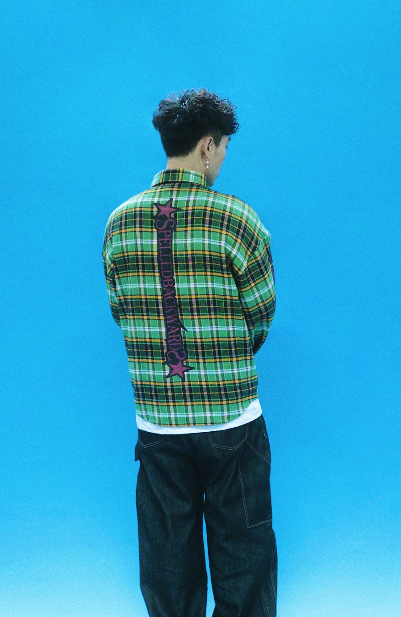 EVETS Colorblock Plaid Graphic Shirt, premium urban and streetwear designers apparel on PROJECTISR.com, EVETS