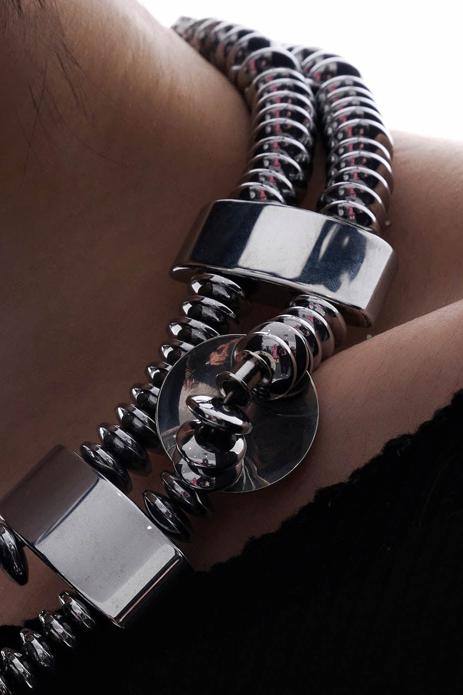 ILLUSORY Mechanical Double-Strand Necklace, premium urban and streetwear designers apparel on PROJECTISR.com, ILLUSORY