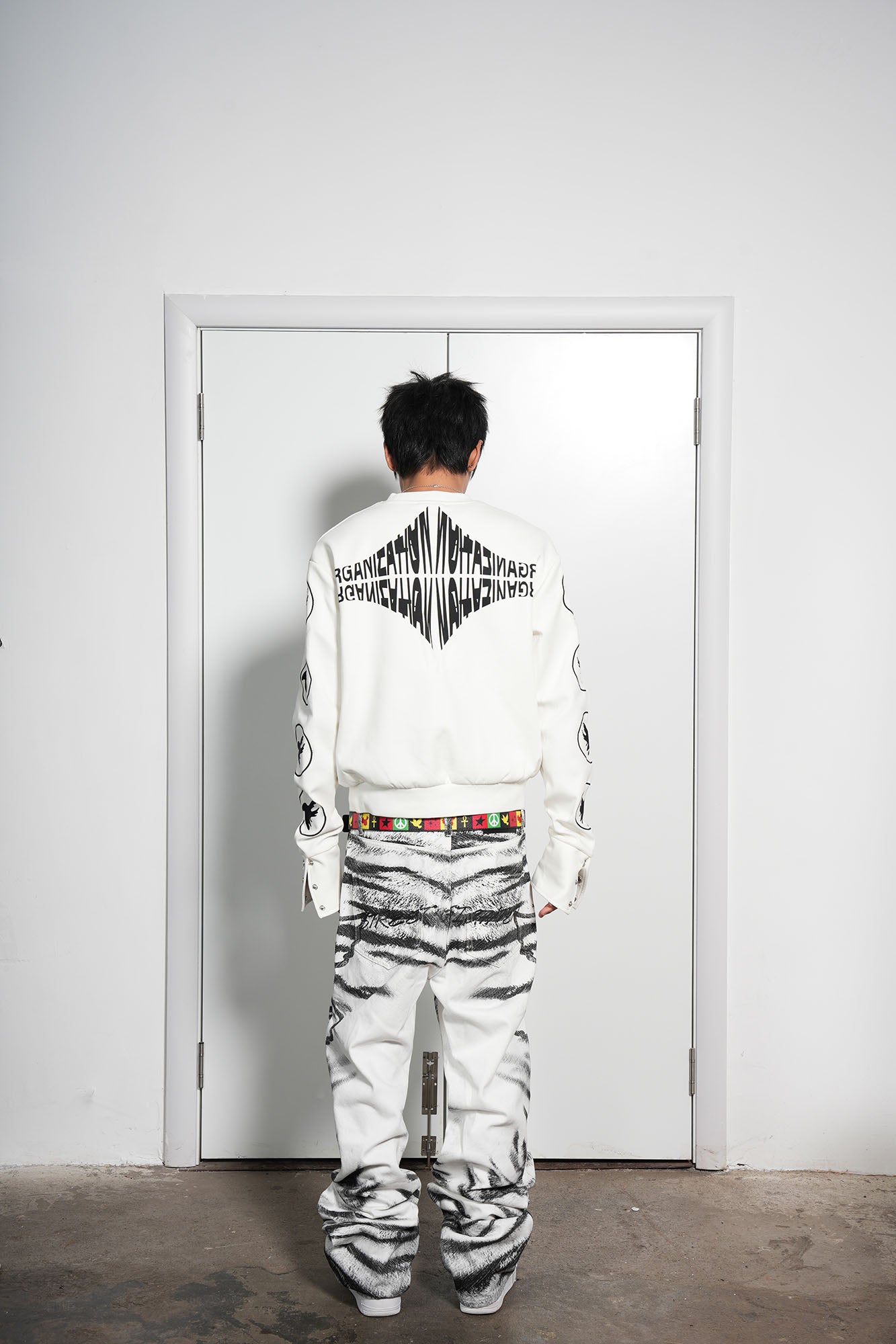 VINKID Tiger Camo Peace Dove Straight-Leg Pants