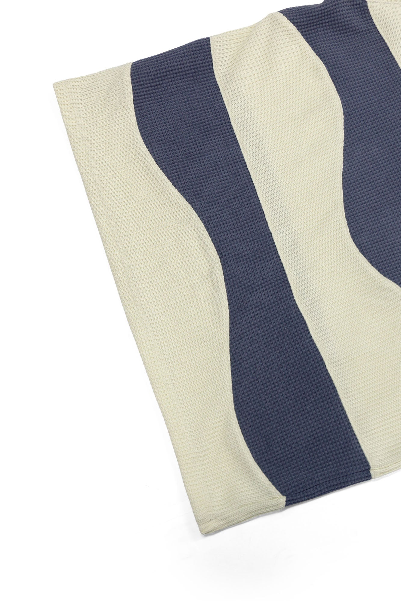 RELABEL Waffle-Knit Stripe Lace-Up Sweatshirt, premium urban and streetwear designers apparel on PROJECTISR.com, RELABEL