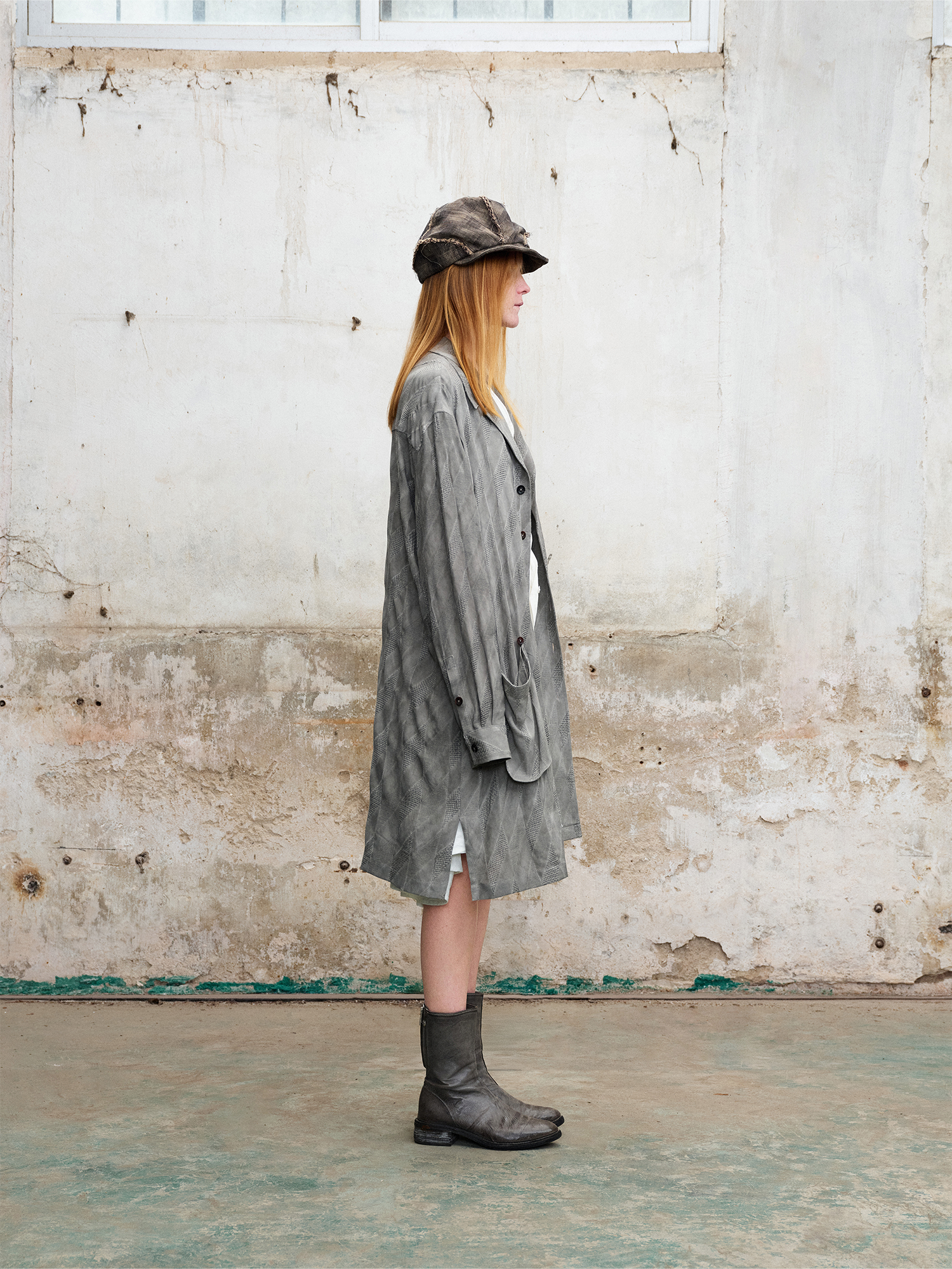 ILNya Nieternite Nifutur Dirty-Dye Jacquard Longline Shirt