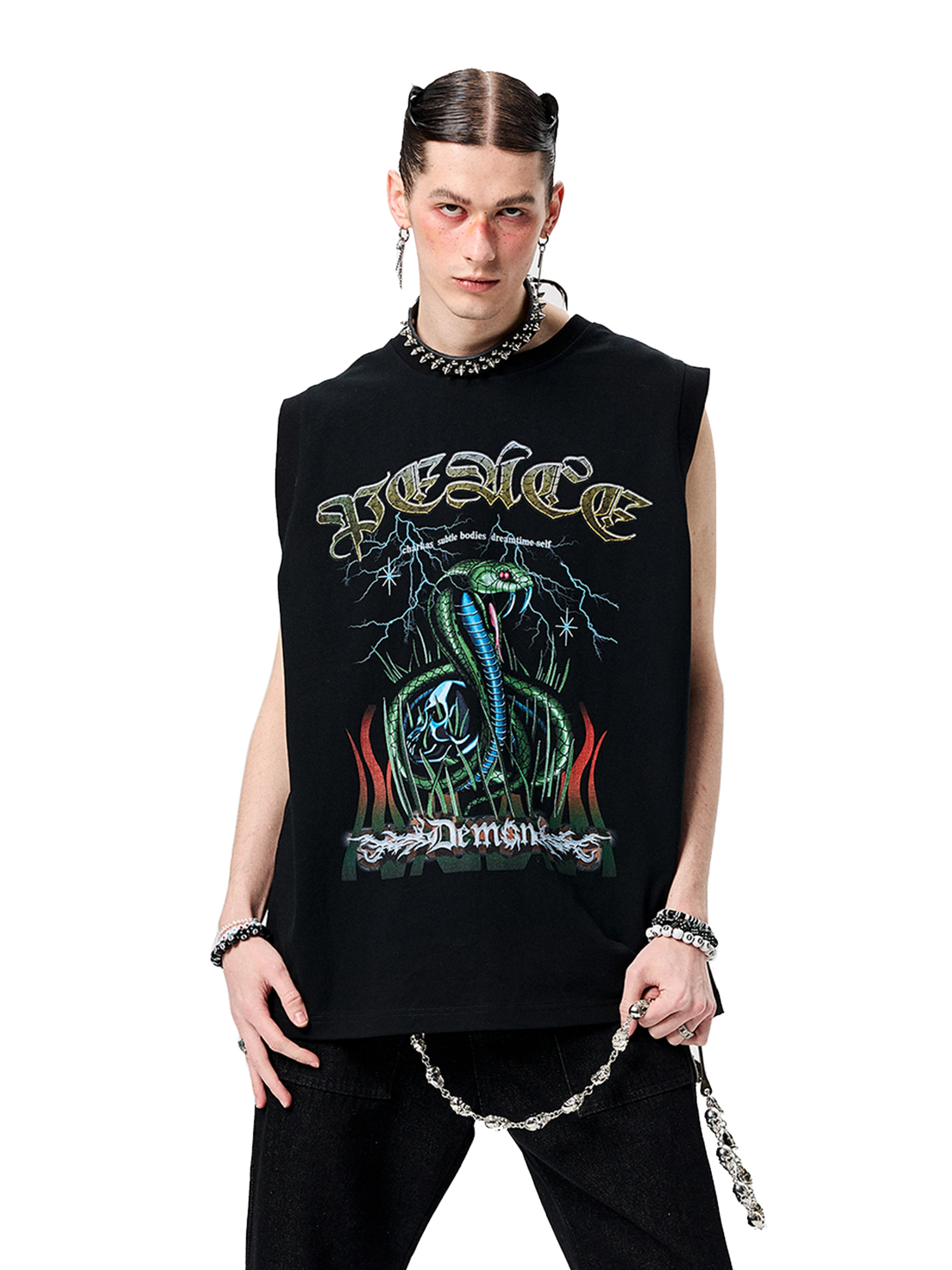 ERISSTOFF Sepultura Cobra Graphic Oversized Tank Top