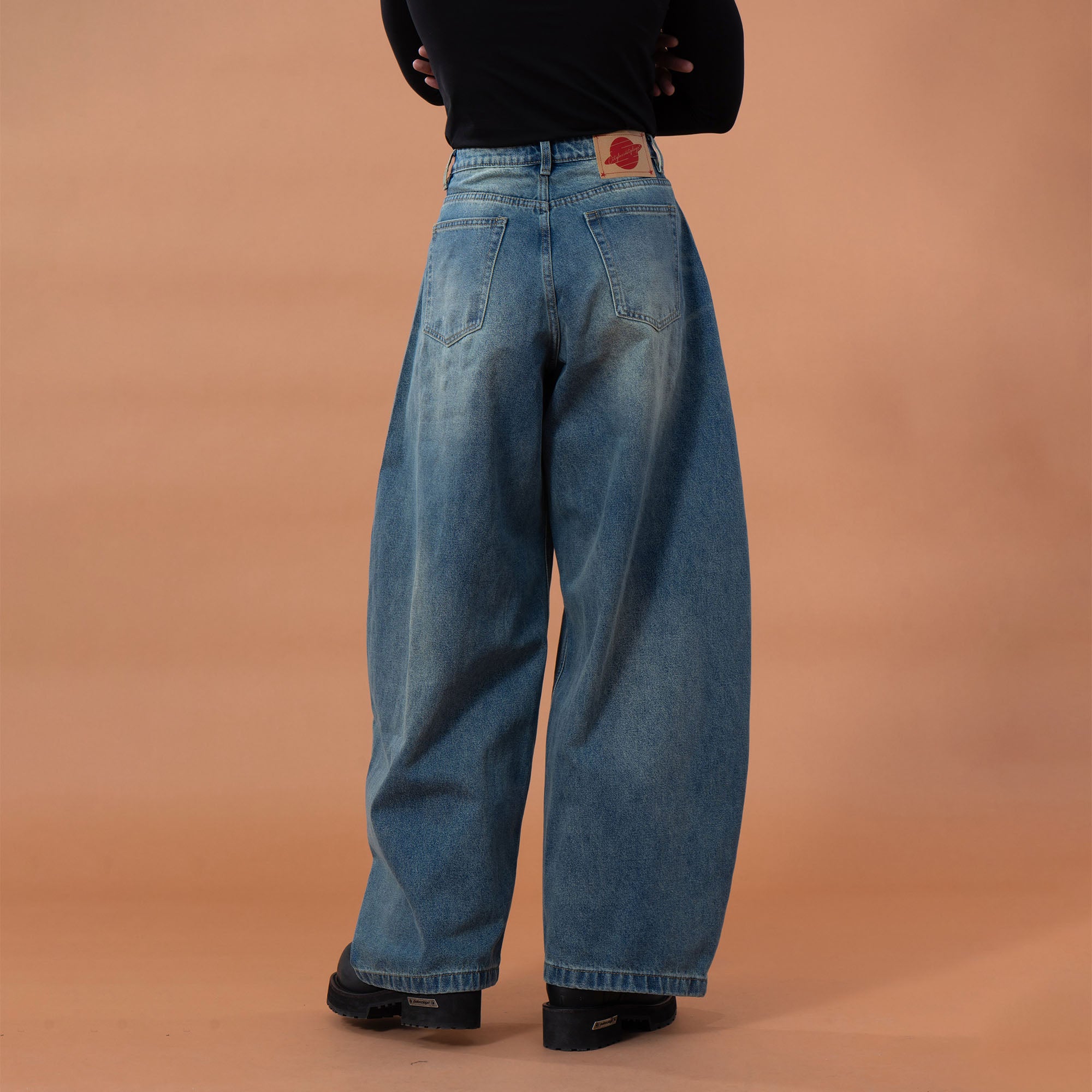 CLP Washed Studded Barrel Jeans, premium urban and streetwear designers apparel on PROJECTISR.com, CLP