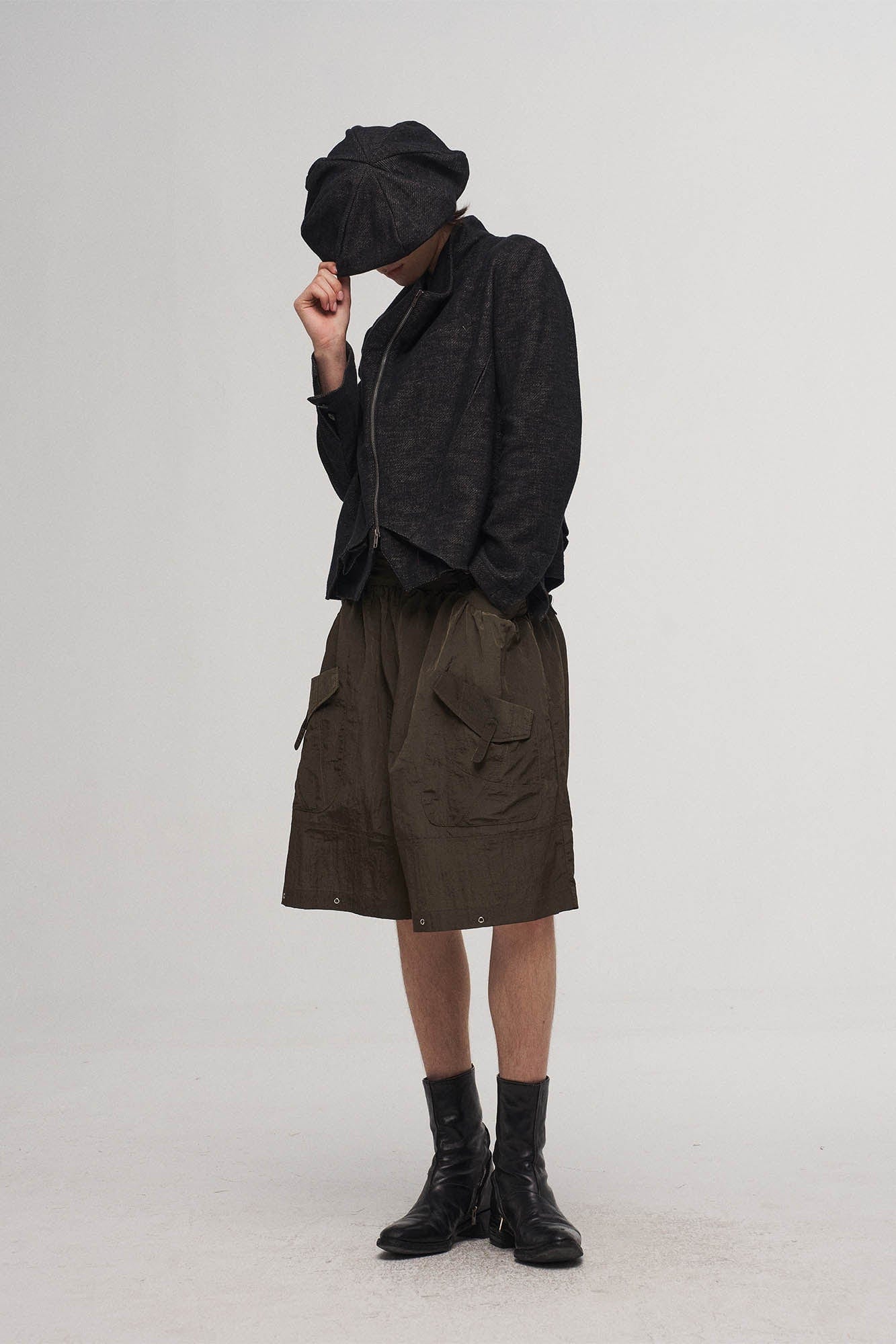 ILNya Nieternite Nifutur Multi-Pocket Crinkled Oversized Shorts, premium urban and streetwear designers apparel on PROJECTISR.com, ILNya Nieternite Nifutur