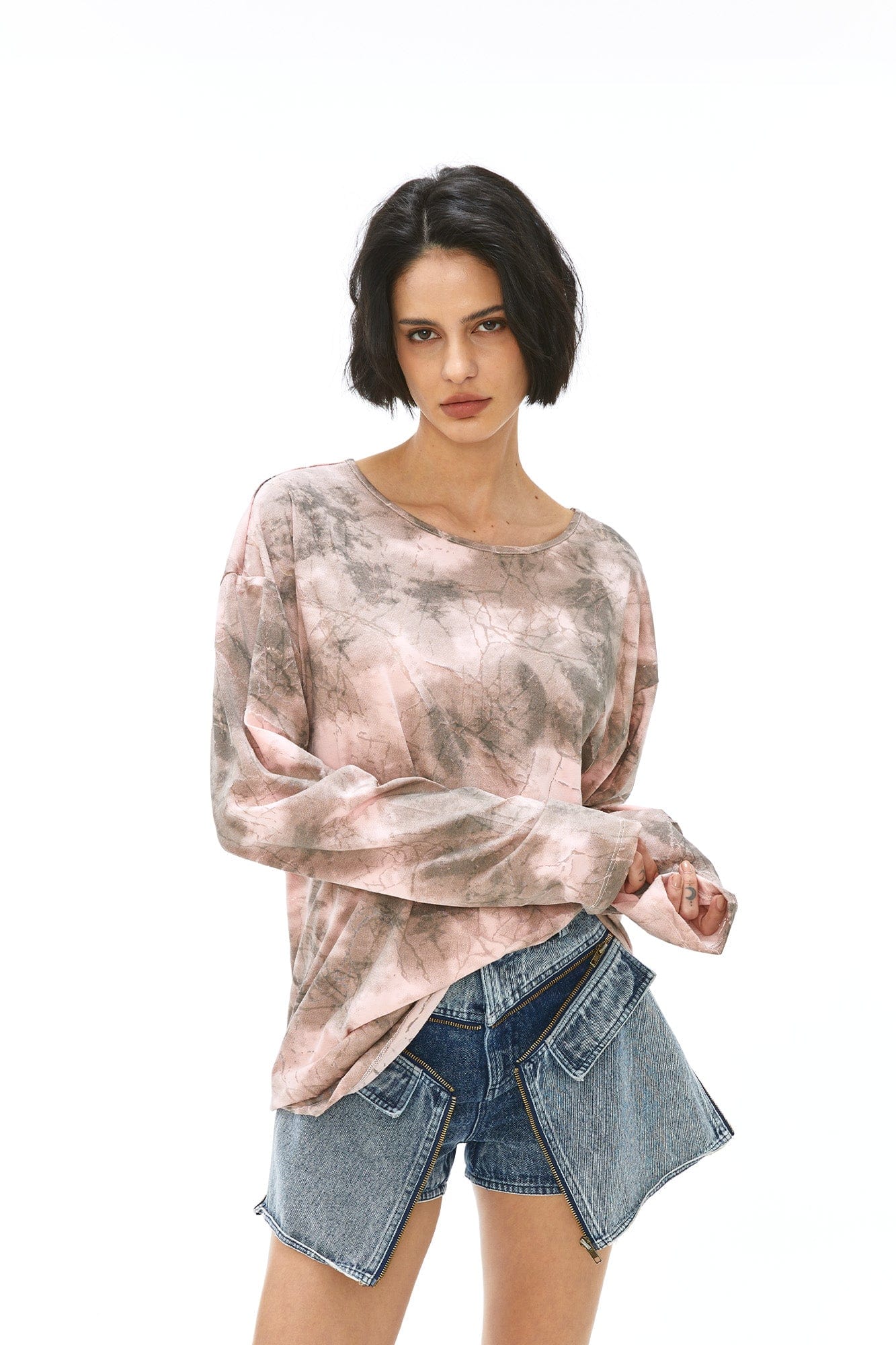 VANN VALRENCE Distressed Tie-Dye Oversized T-Shirt, premium urban and streetwear designers apparel on PROJECTISR.com, VANN VALRENCE