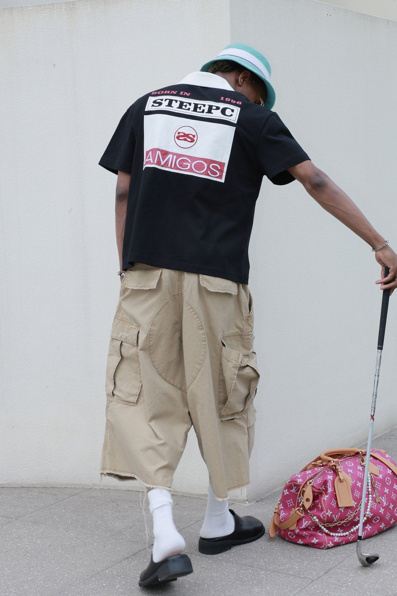 STEEPC Amigos Graphic Embroidered Polo T-Shirt, premium urban and streetwear designers apparel on PROJECTISR.com, STEEPC