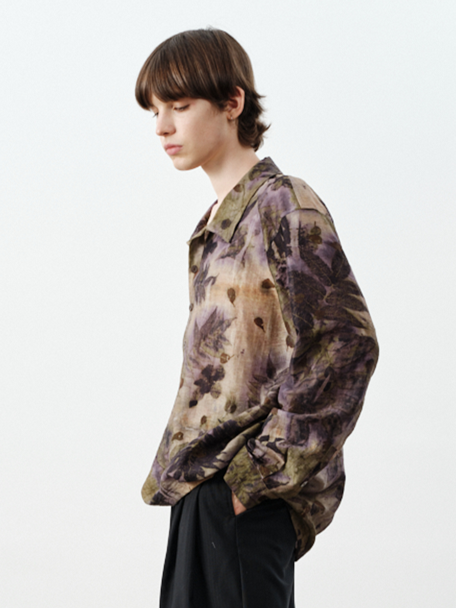 GRAINMUSTARD Retro Botanical Jacquard Tencel Shirt