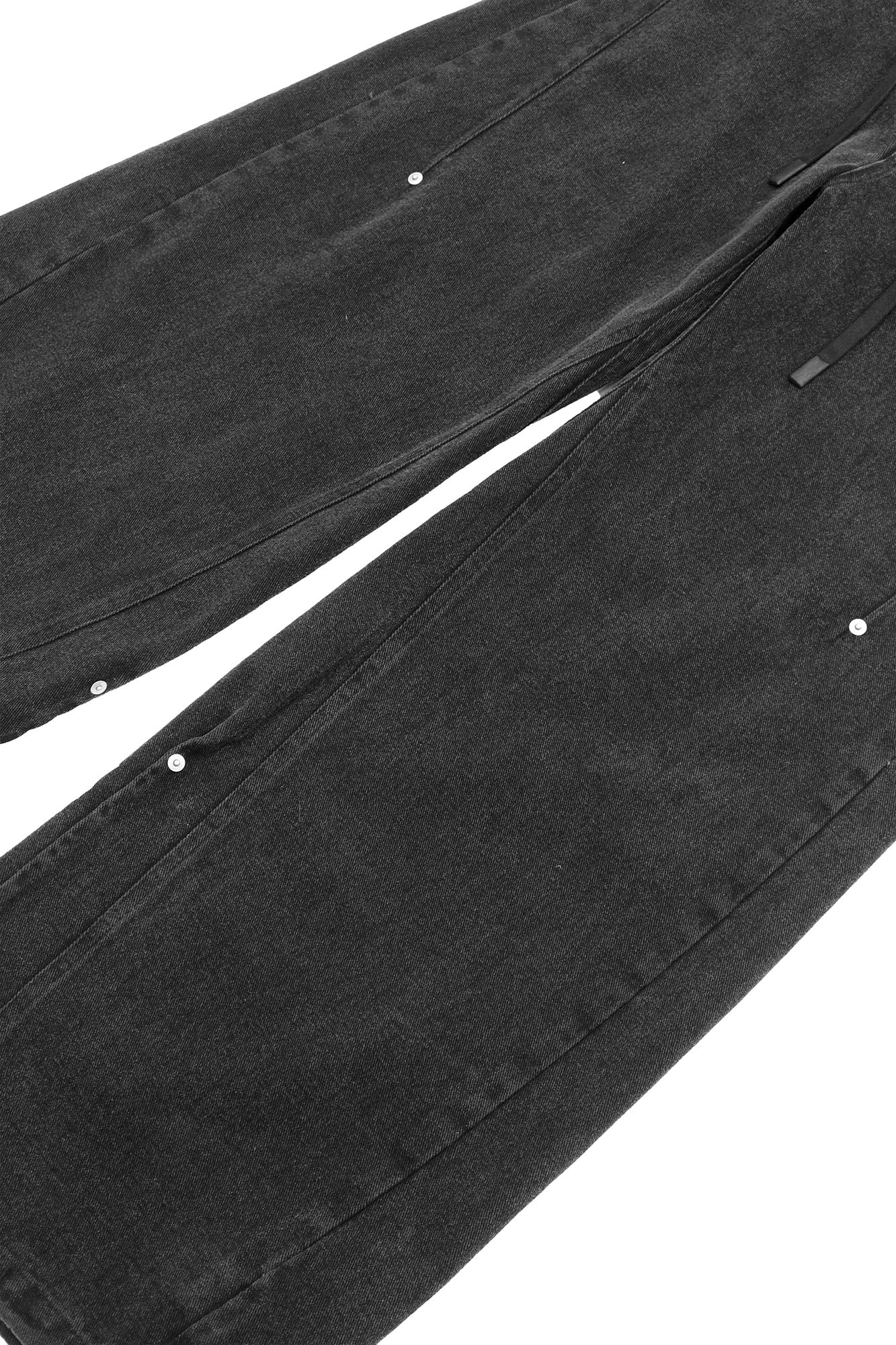 RELABEL Washed Studded Panel Oversized Jeans Black, premium urban and streetwear designers apparel on PROJECTISR.com, RELABEL