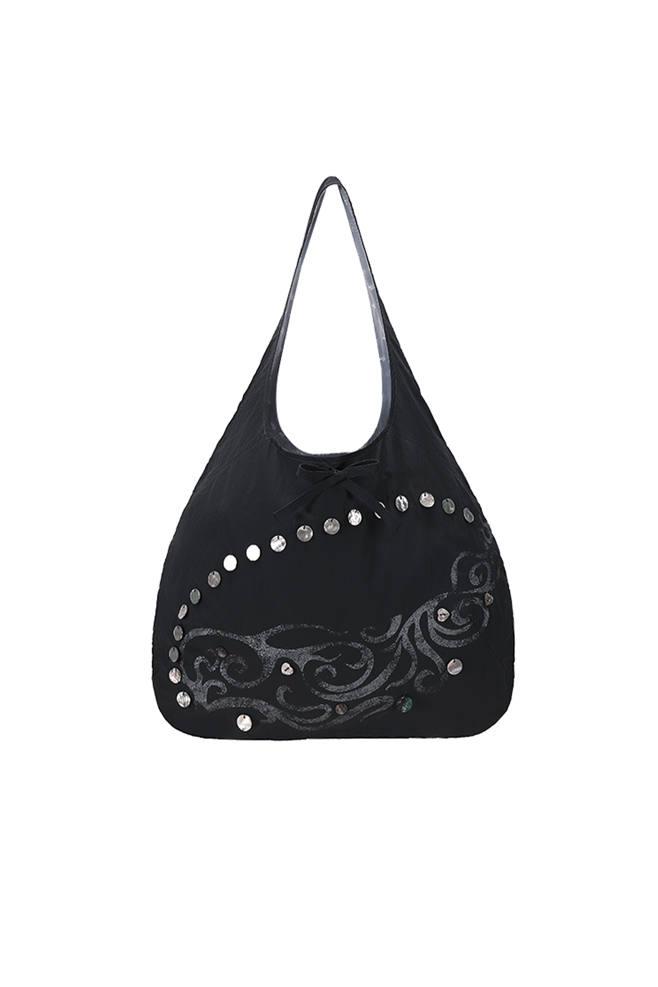 CONPCONP Tai Chi Disc-Embellished Canvas Shoulder Bag