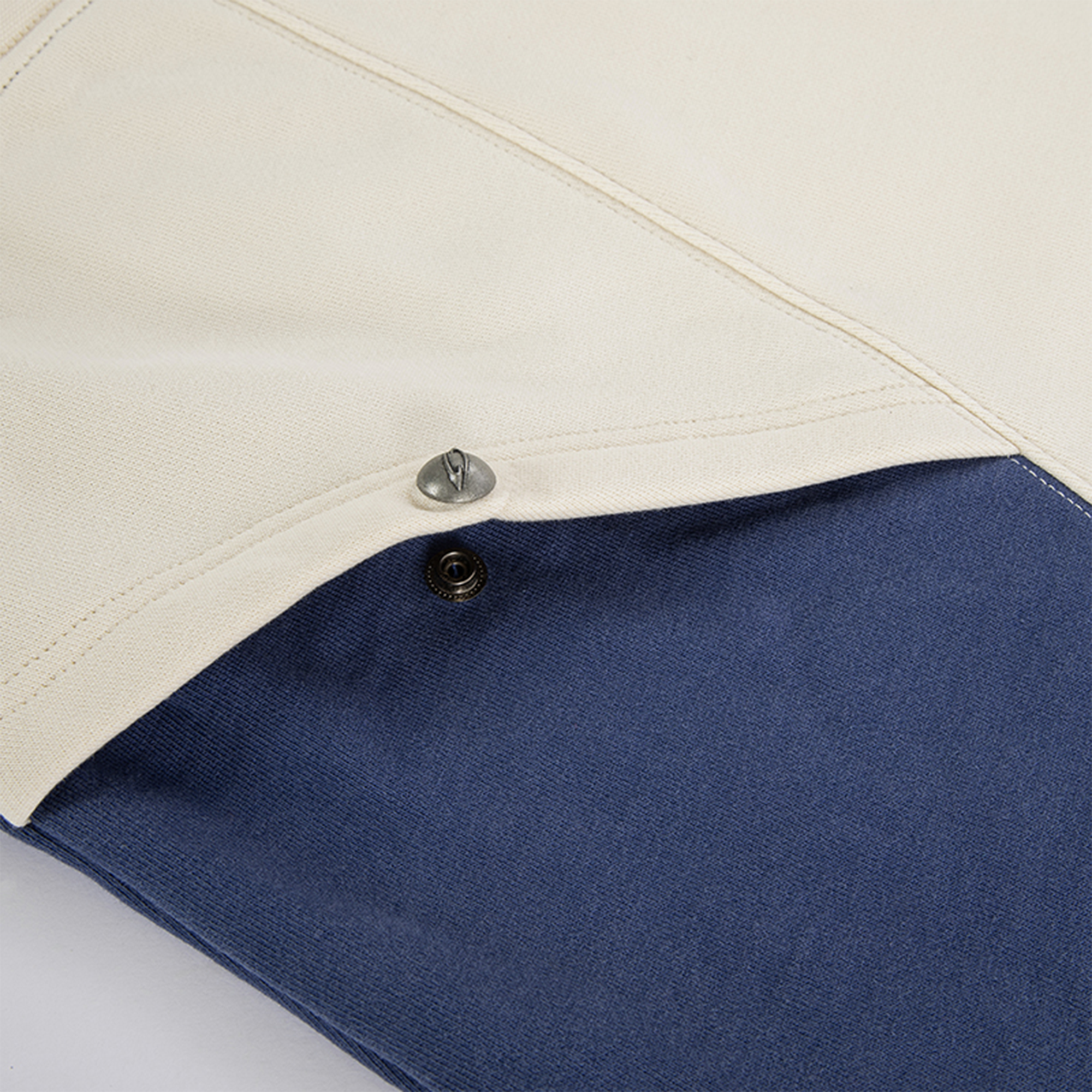 F2CE Contrast Paneled Funnel-Hood Pullover