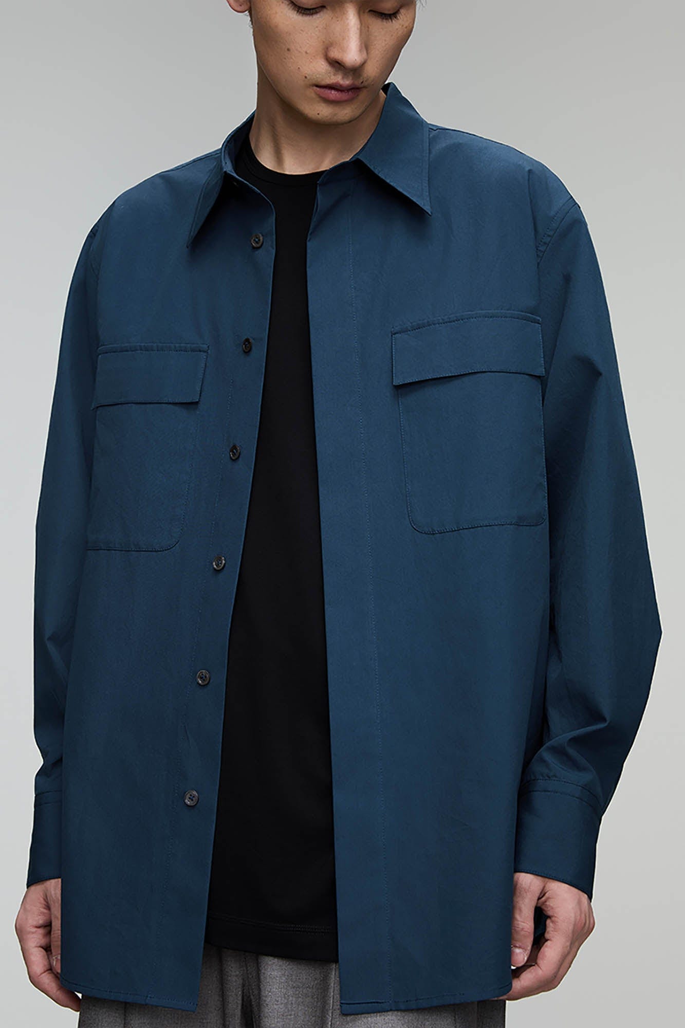 OPICLOTH Utility Pocket Oversized Shirt, premium urban and streetwear designers apparel on PROJECTISR.com, OPICLOTH
