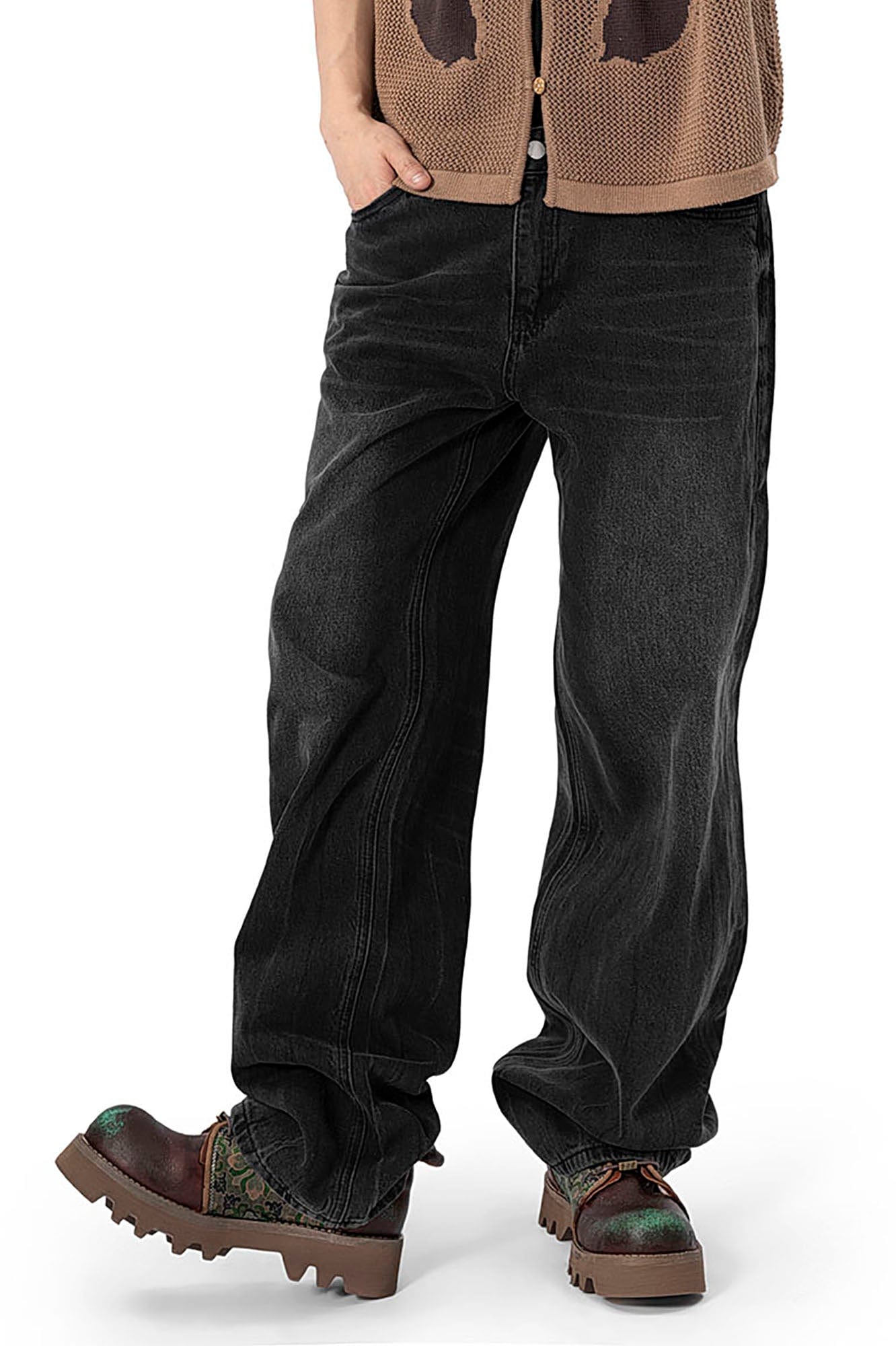 REWRITE Jacquard Floral Patina Leather Derby Shoes, premium urban and streetwear designers apparel on PROJECTISR.com, REWRITE