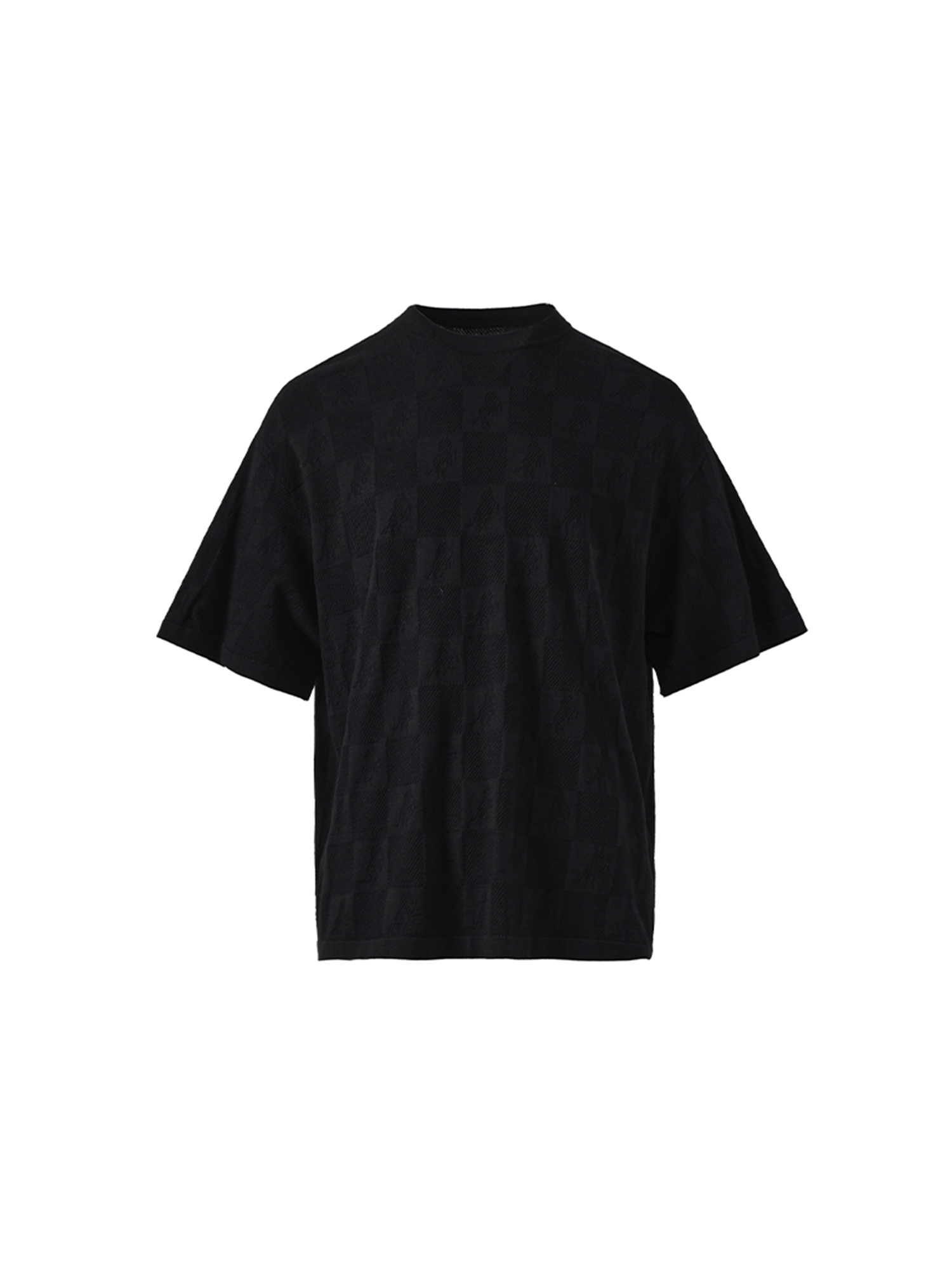 PMW Checkerboard Horse Jacquard Knitted T Shirt, premium urban and streetwear designers apparel on PROJECTISR.com, PMW