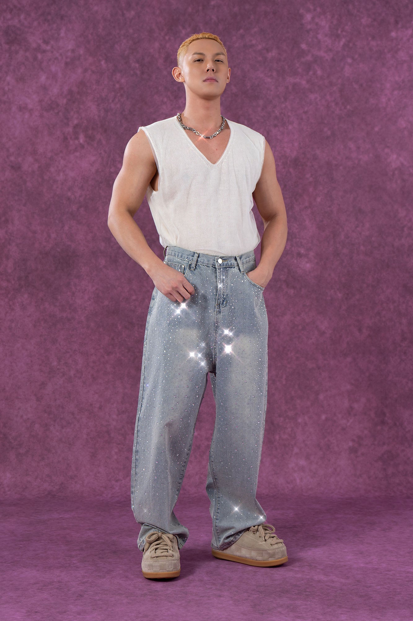 CLP Diamond Washed Straight-Leg Jeans