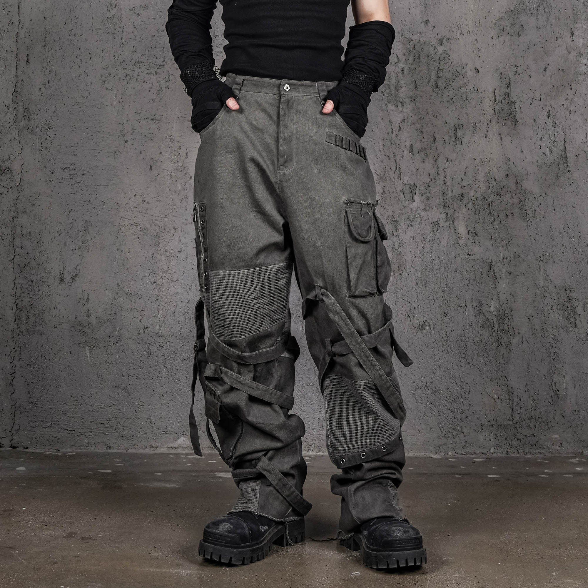 UNDERWATER Scavenger Heavyduty Multi-Pockets Striped Cargo, premium urban and streetwear designers apparel on PROJECTISR.com, UNDERWATER