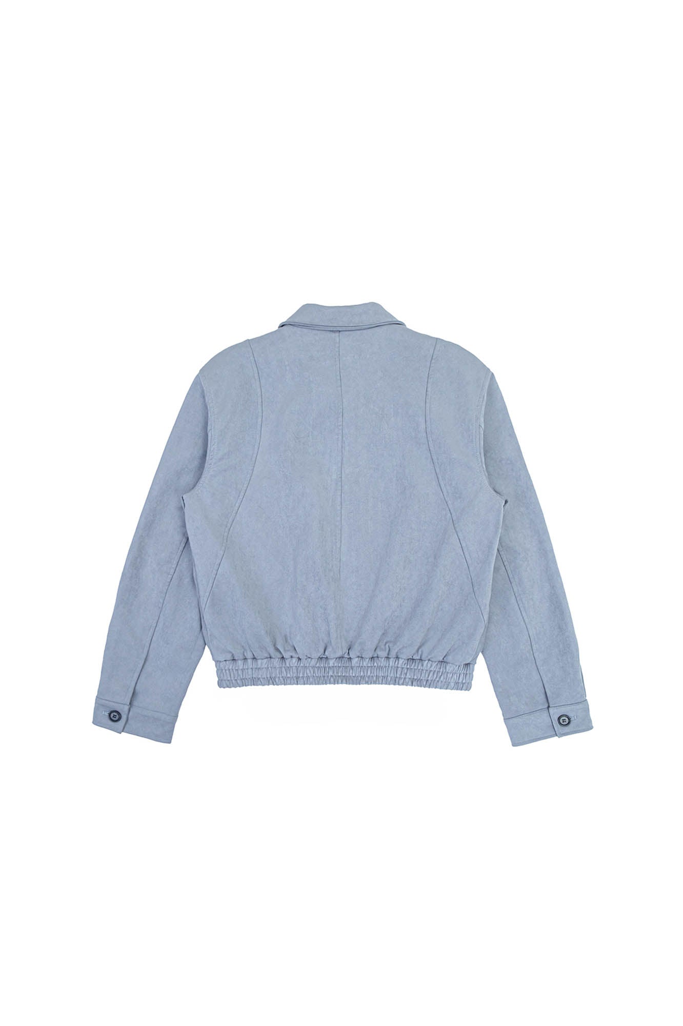 IN EXISTENCE Curved Spliced Smooth Harrington Jacket, premium urban and streetwear designers apparel on PROJECTISR.com, IN EXISTENCE