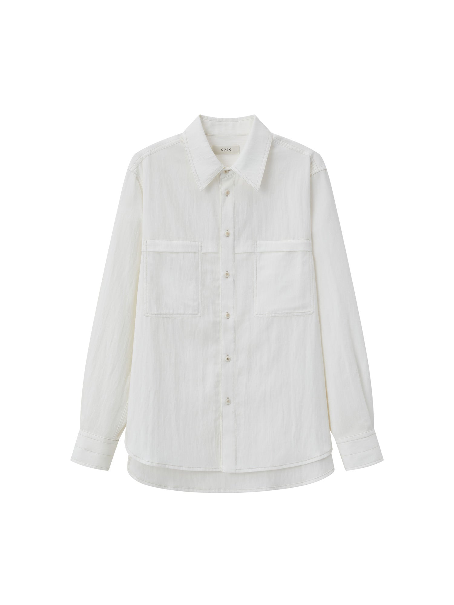 OPICLOTH Minimal Stitch Tencel-Blend Shirt, premium urban and streetwear designers apparel on PROJECTISR.com, OPICLOTH