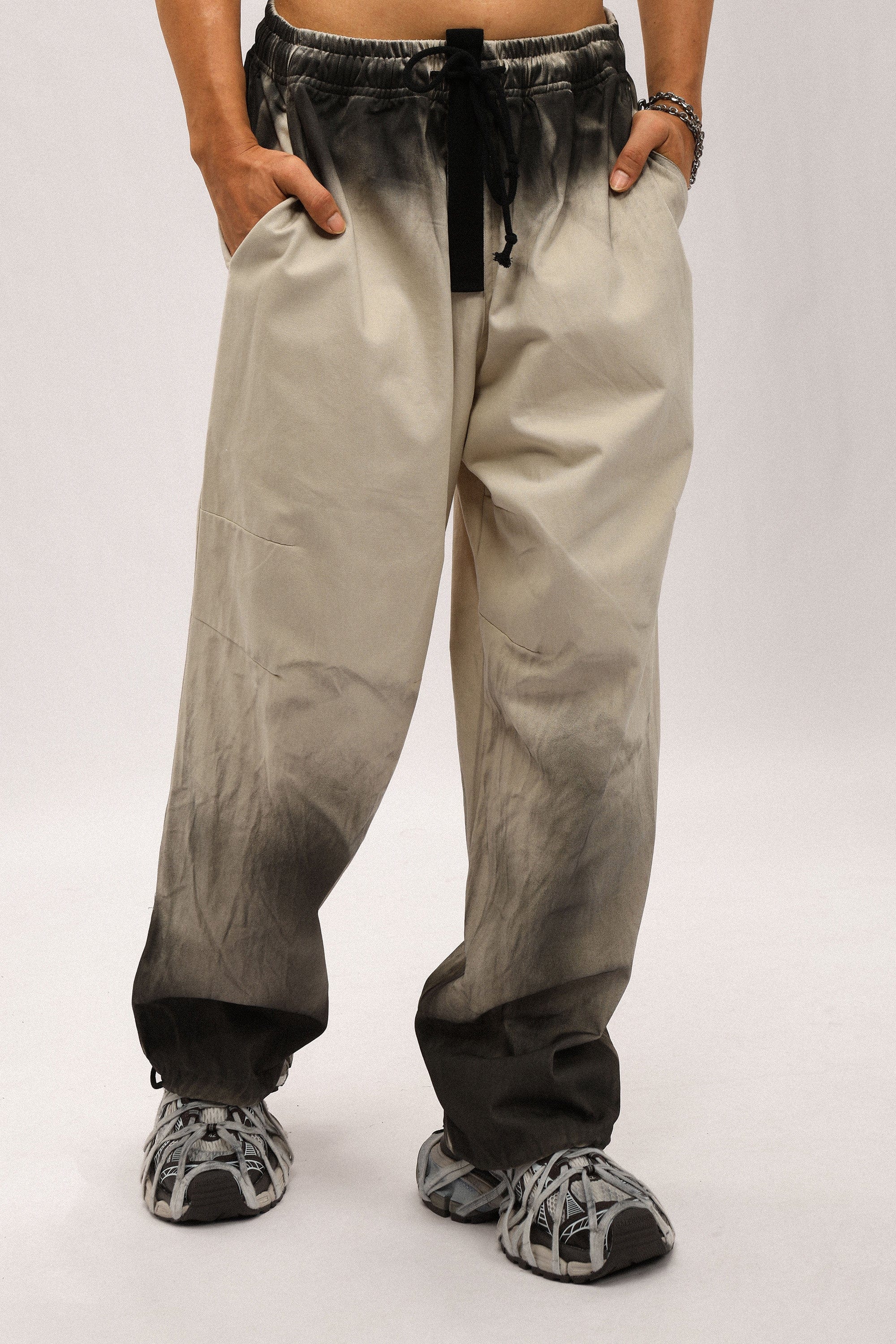 OVDY Ink Dipped Crinkled Pants, premium urban and streetwear designers apparel on PROJECTISR.com, OVDY