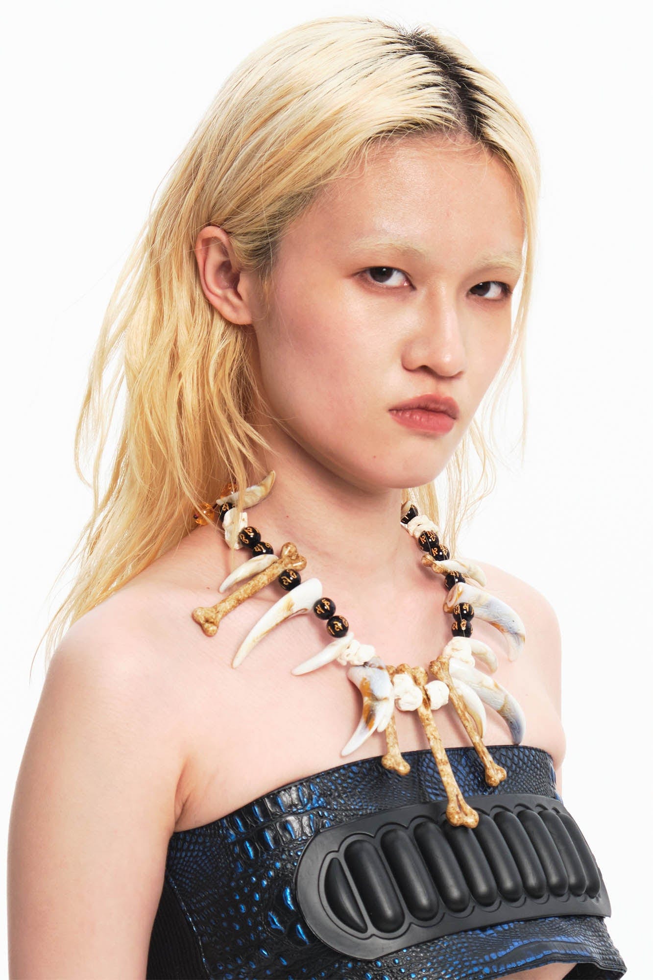 EMBRYO Bone&Tooth Adjustable Tribal Necklace, premium urban and streetwear designers apparel on PROJECTISR.com, EMBRYO