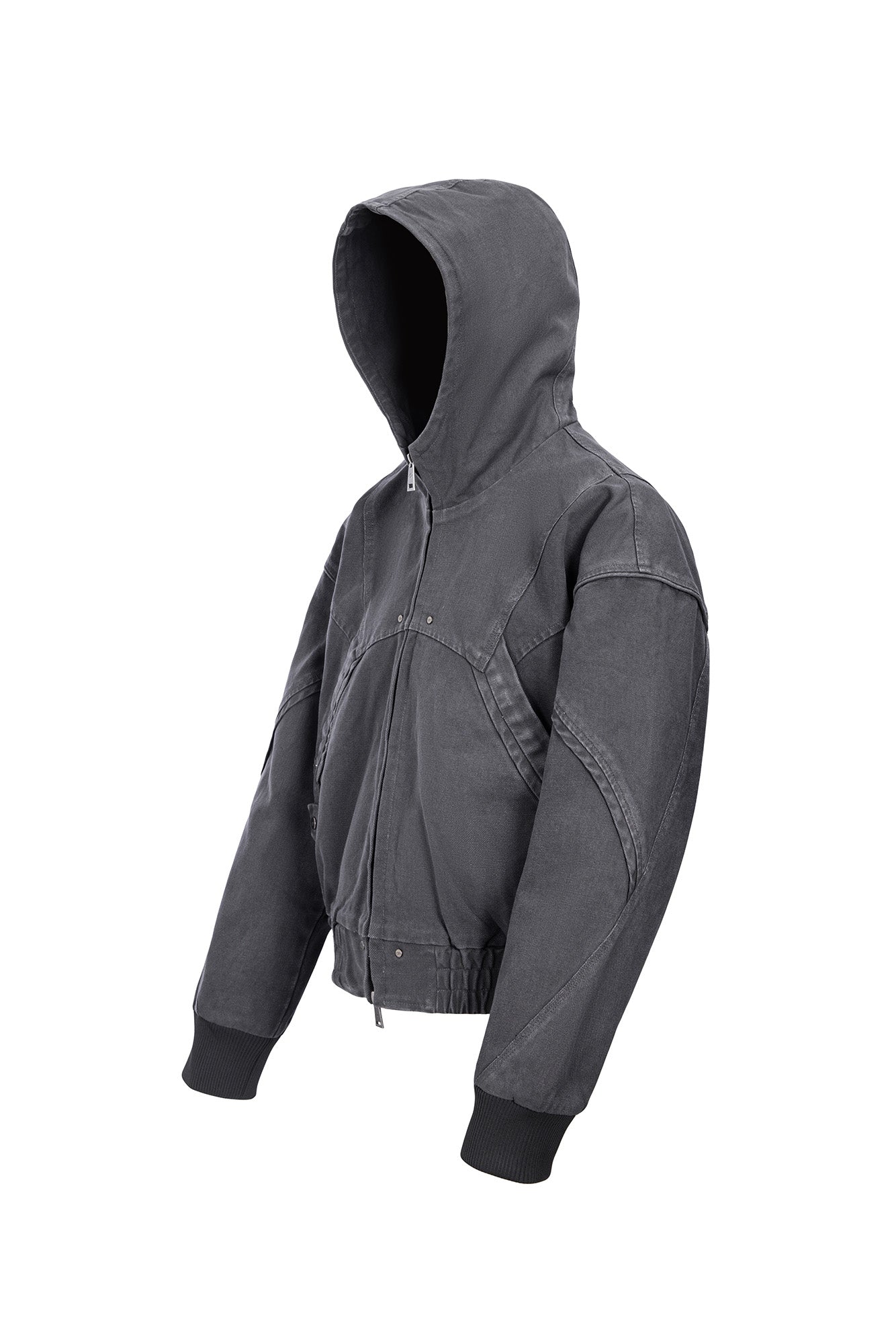 CATSSTAC Structured Panel Studded Hooded Jacket, premium urban and streetwear designers apparel on PROJECTISR.com, CATSSTAC