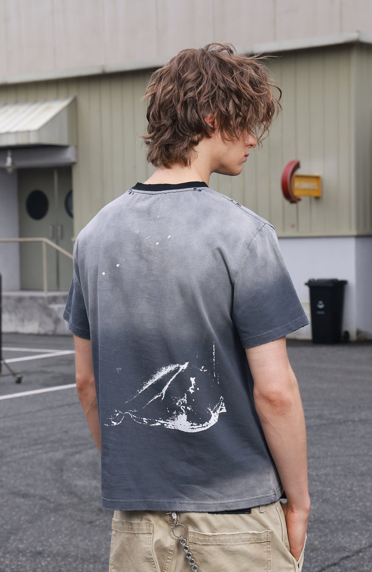 SAVAGEGROWTHWORLD Studded Distressed Graphic T-Shirt