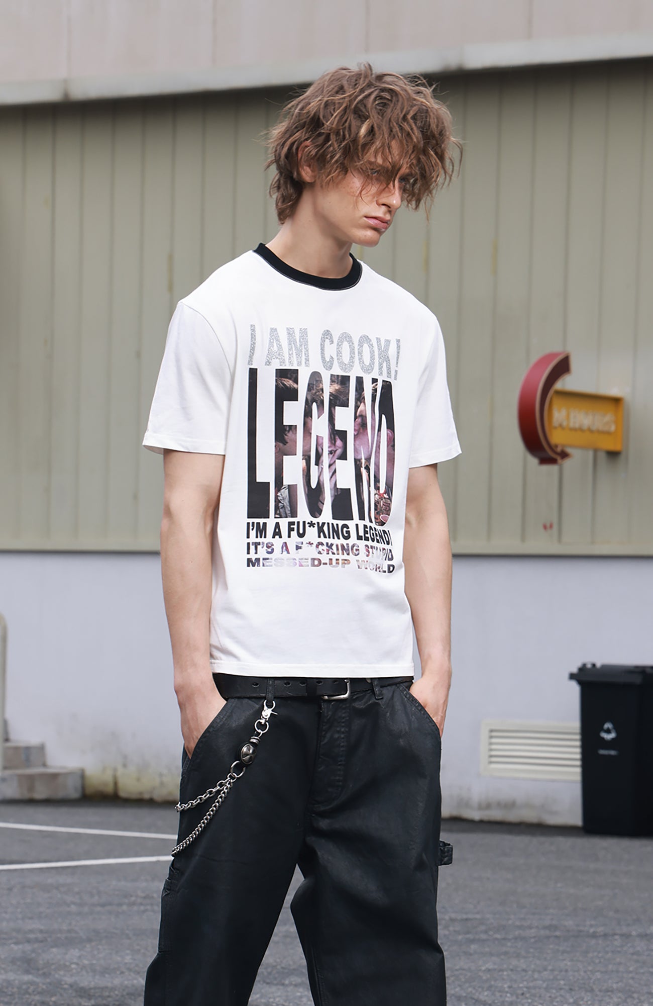 SAVAGEGROWTHWORLD Glitter Slogan Graphic Tee