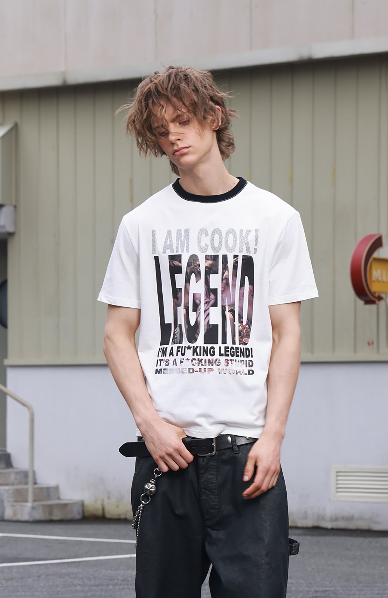 SAVAGEGROWTHWORLD Glitter Slogan Graphic Tee