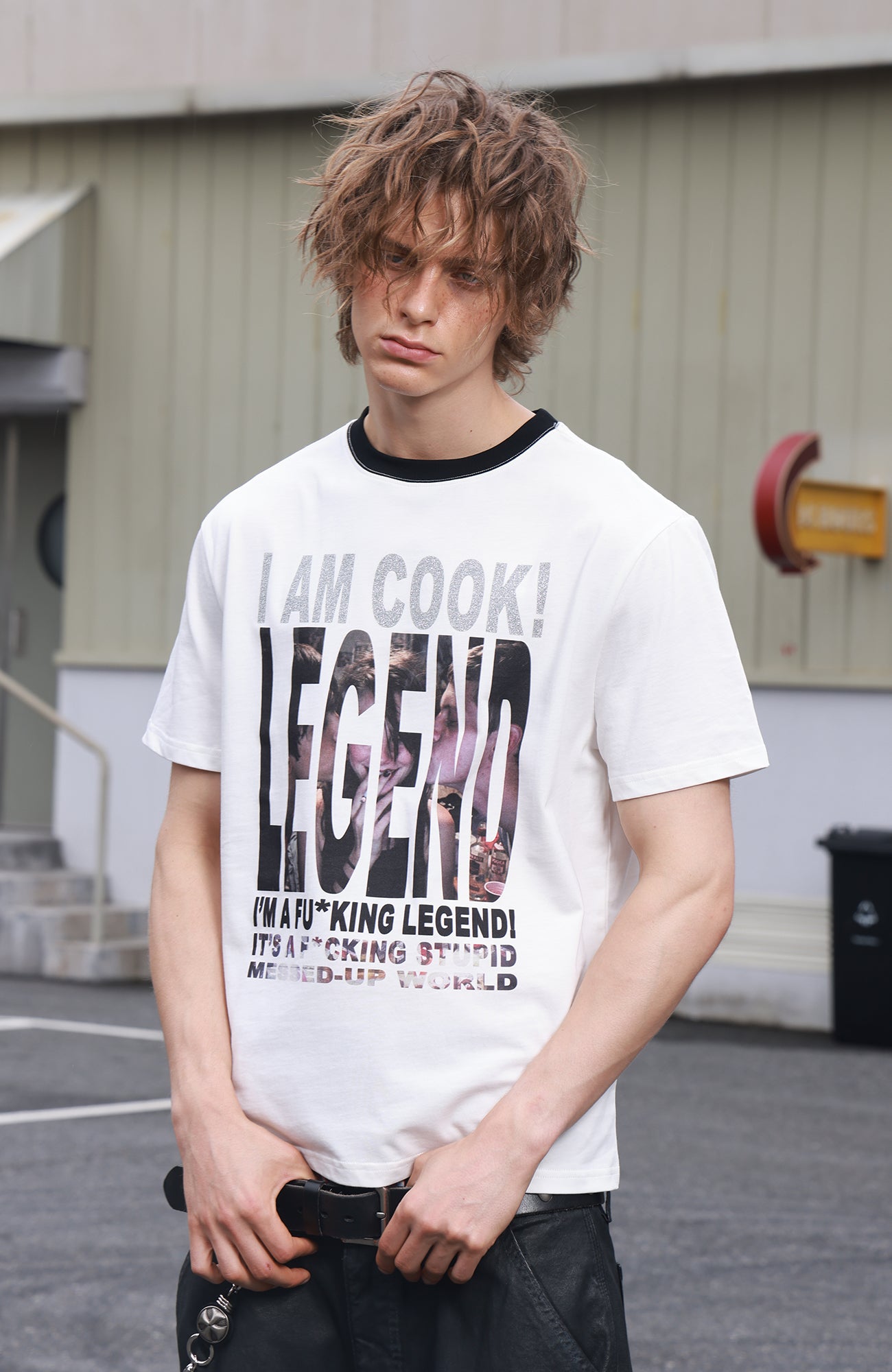 SAVAGEGROWTHWORLD Glitter Slogan Graphic Tee